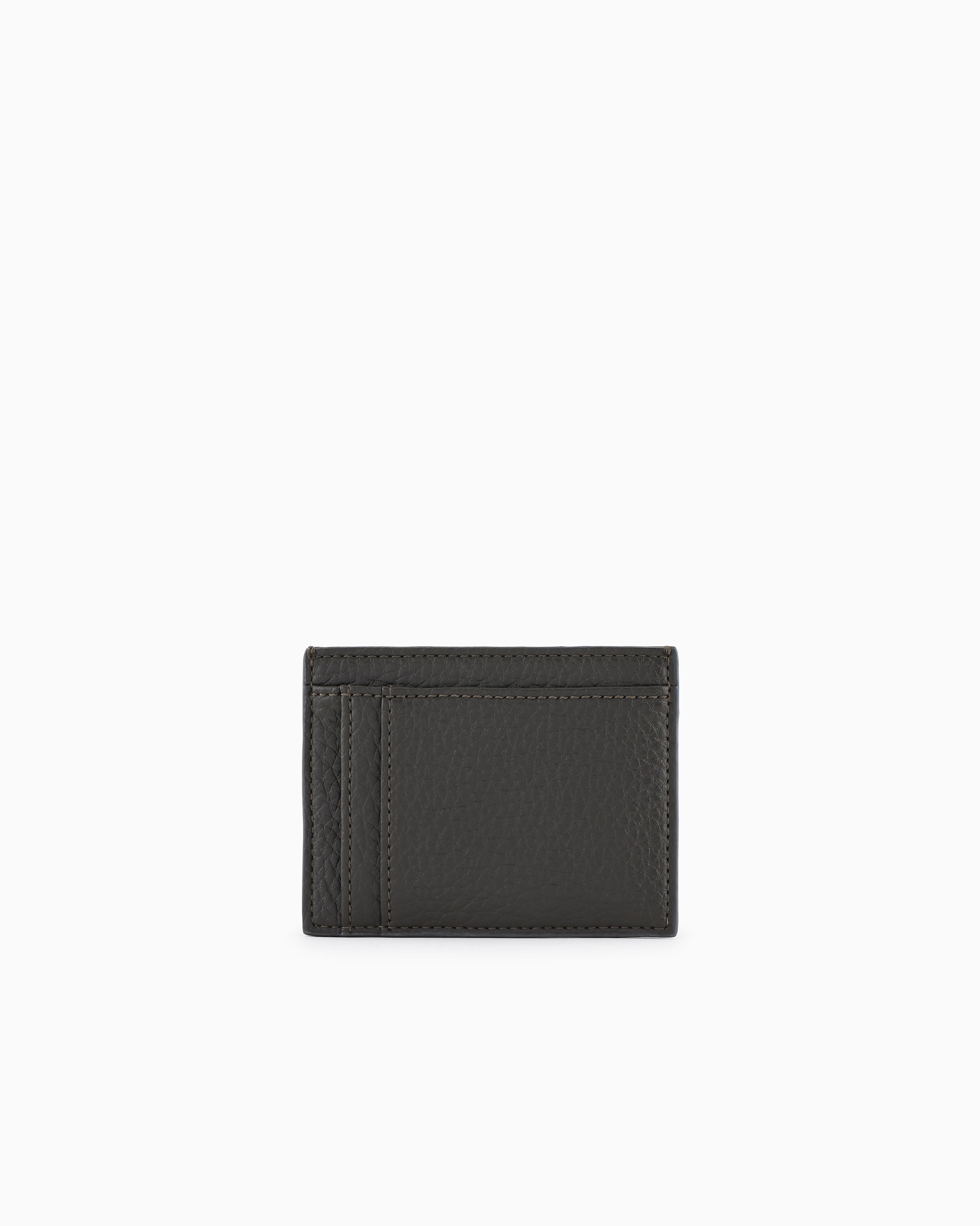Card holder with logo plate in recycled ASV material