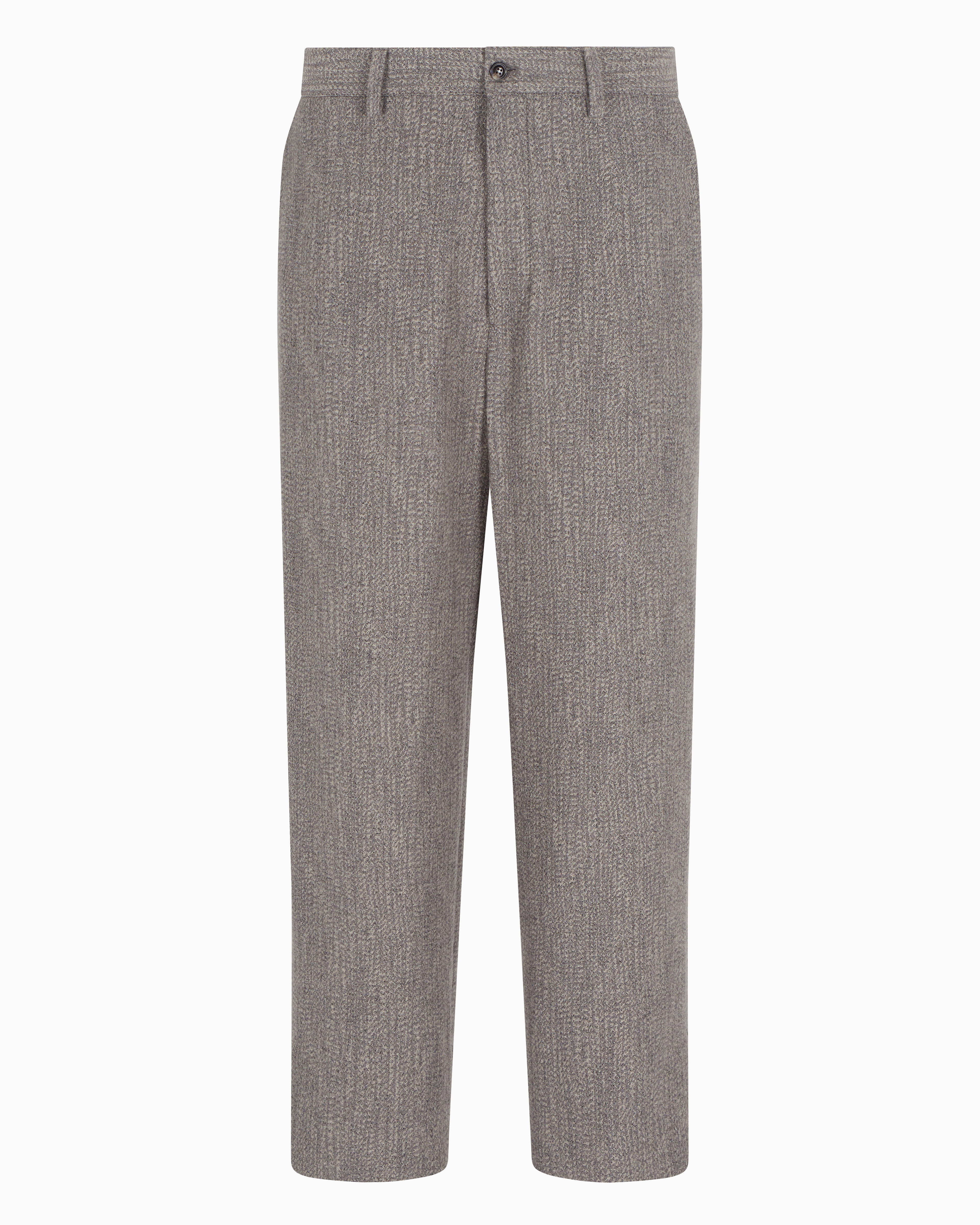 Giorgio Armani Cropped Straight-legged Trousers In Grey
