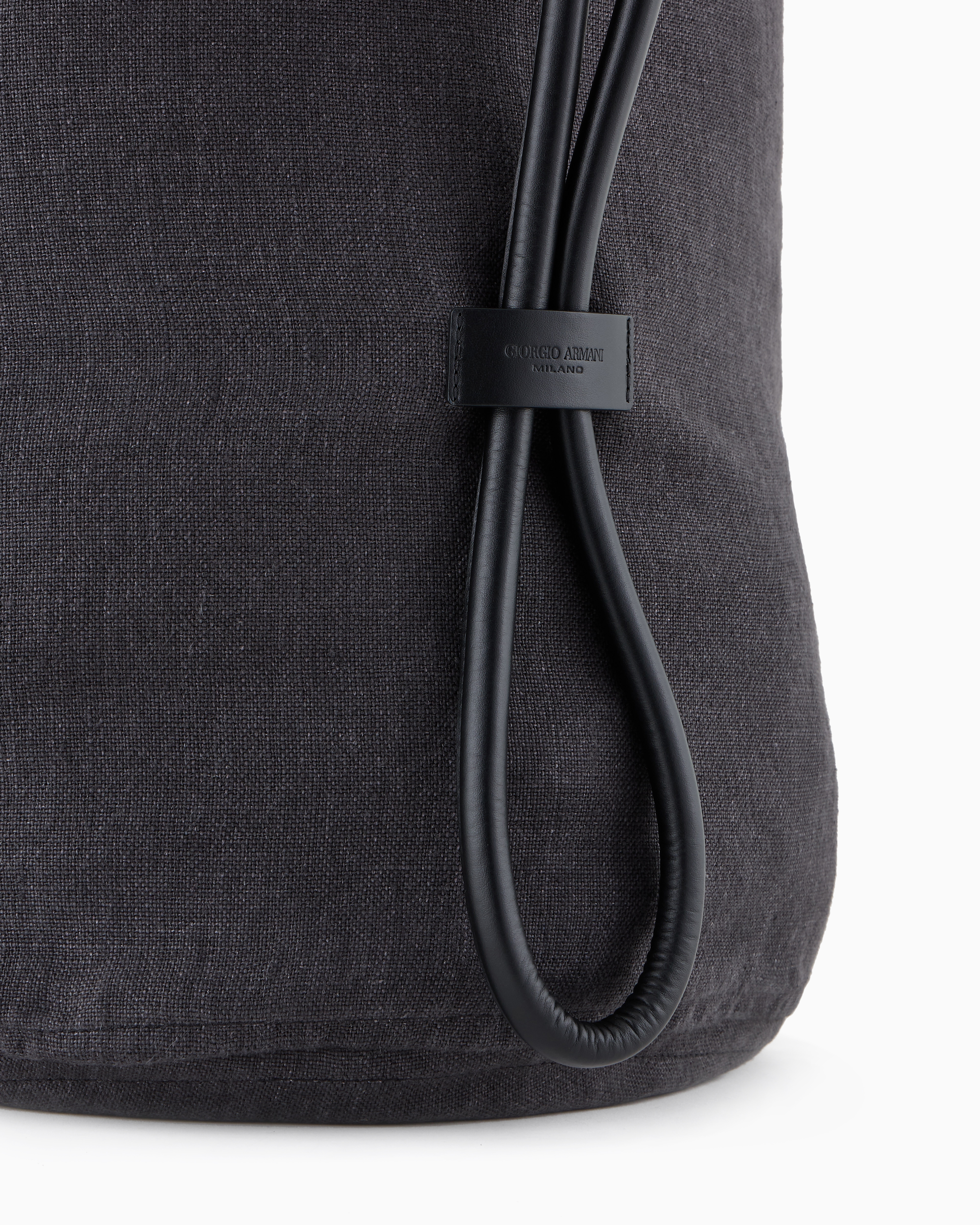 Giorgio Armani Linen Canvas Backpack