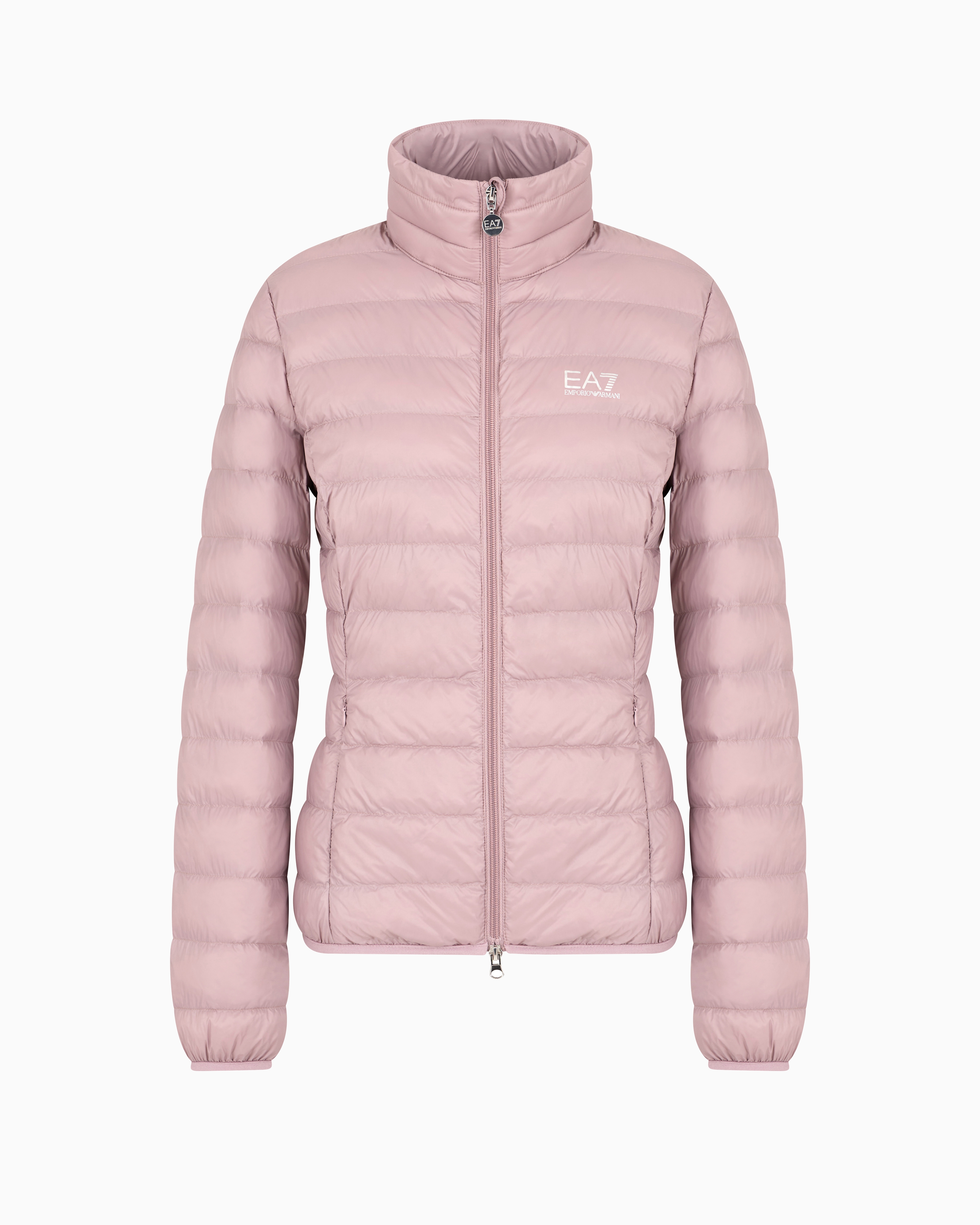 Shop Ea7 Core Lady Technical Fabric Padded Jacket In Pink