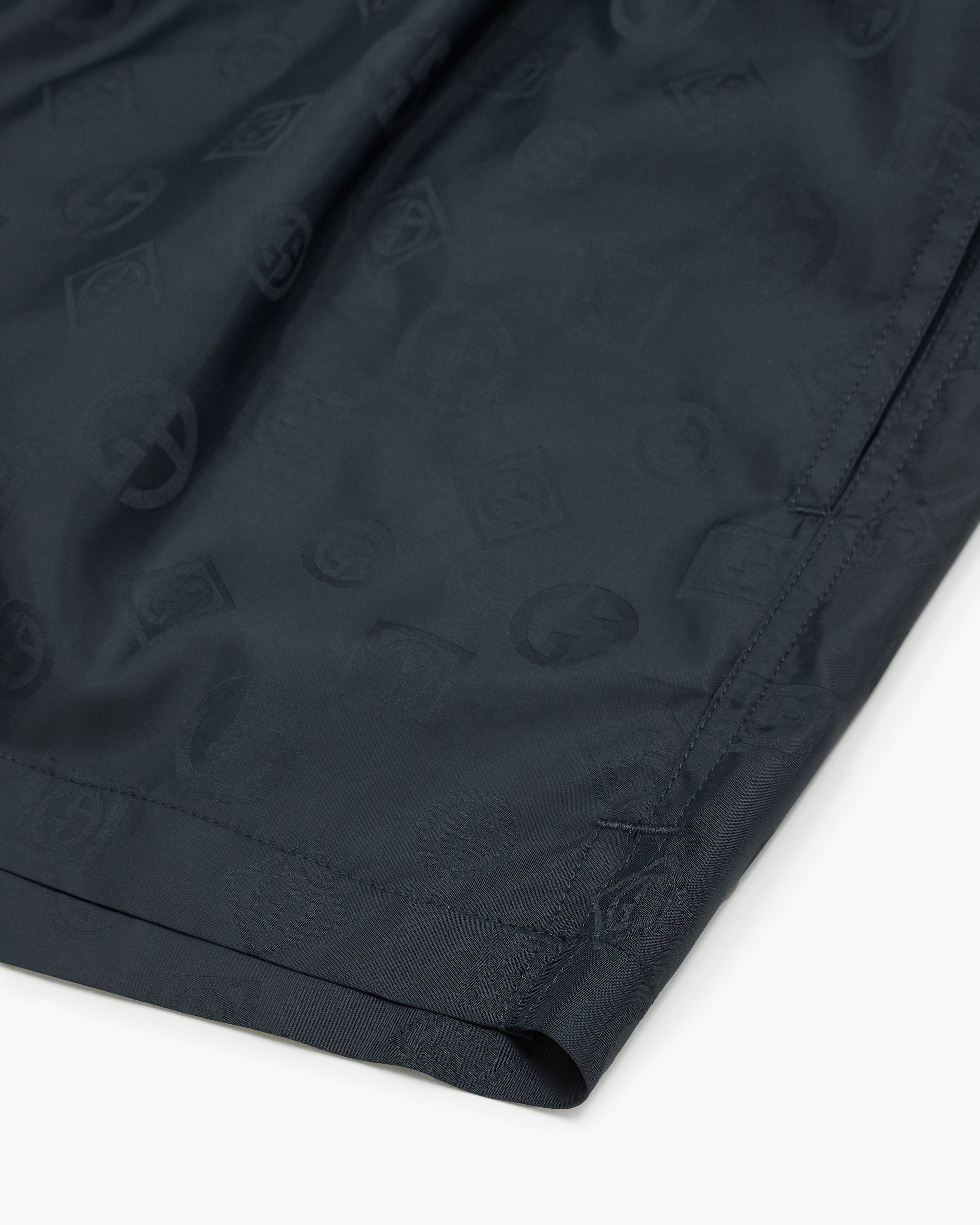 GIORGIO ARMANI MONOGRAM SWIM TRUNKS