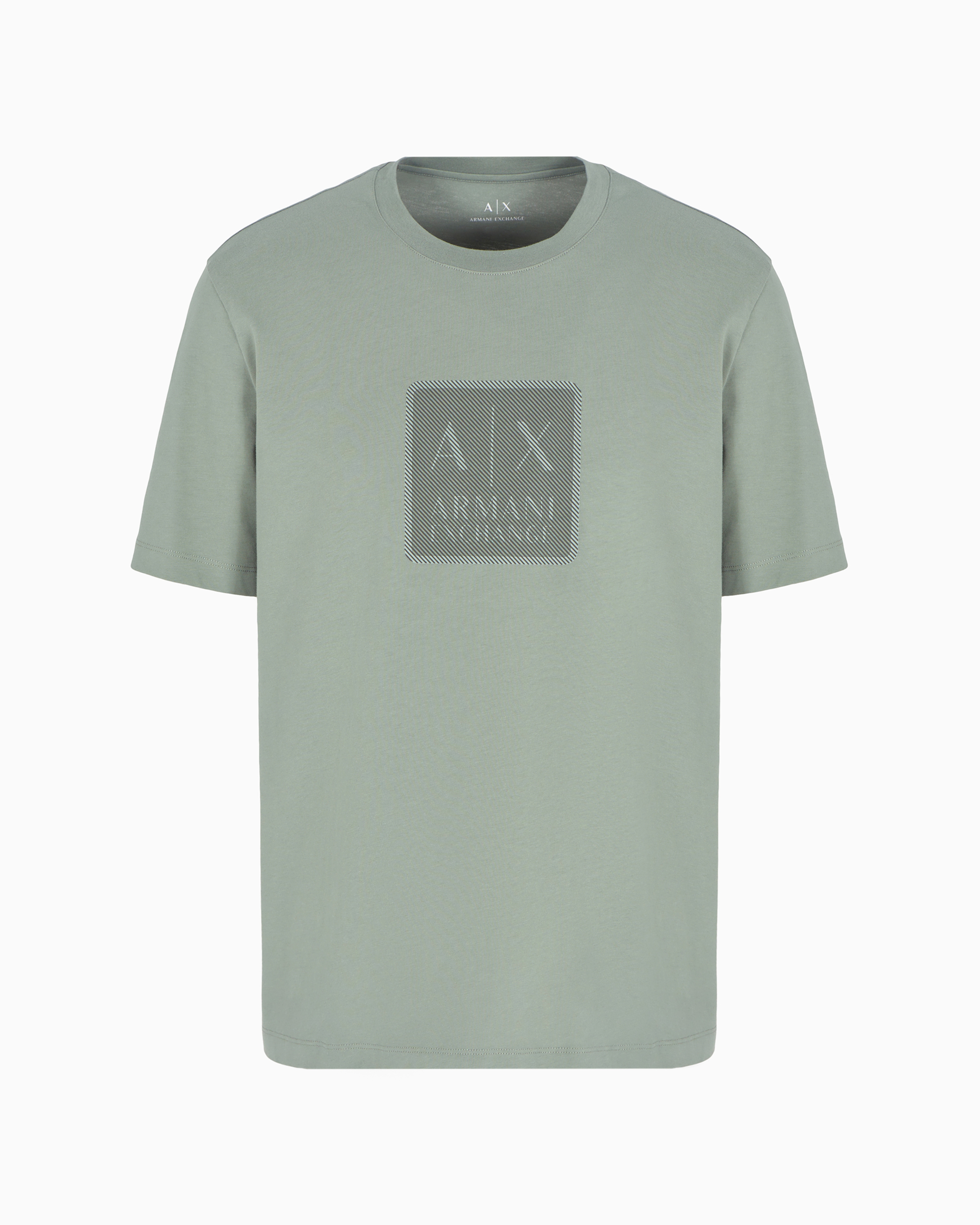 Armani Exchange Official Store Regular Fit T-shirts In Light Green