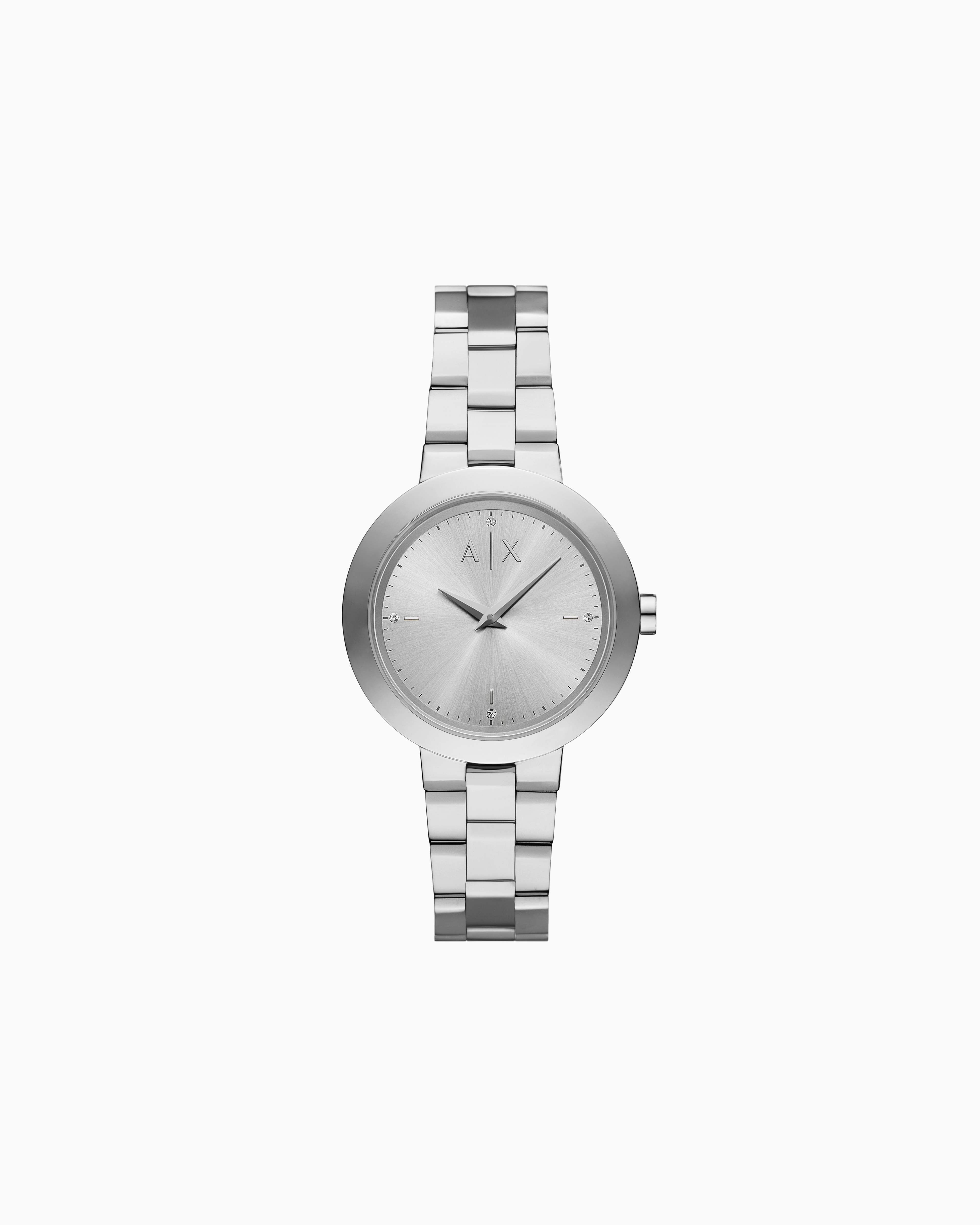 Armani Exchange Three-hand Stainless Steel Watch In Multicoloured