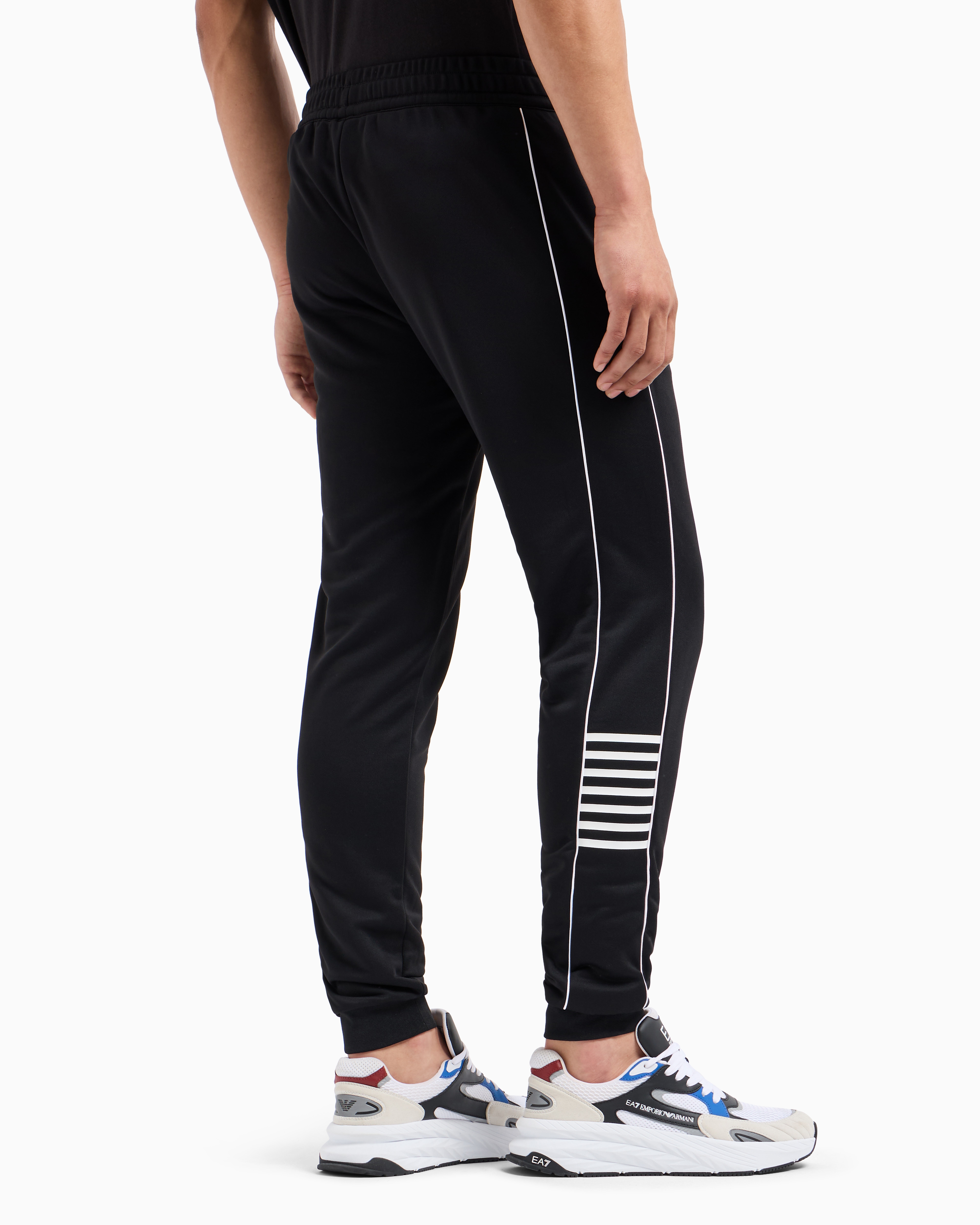 Shop Ea7 Core Identity Technical-fabric Joggers In Schwarz