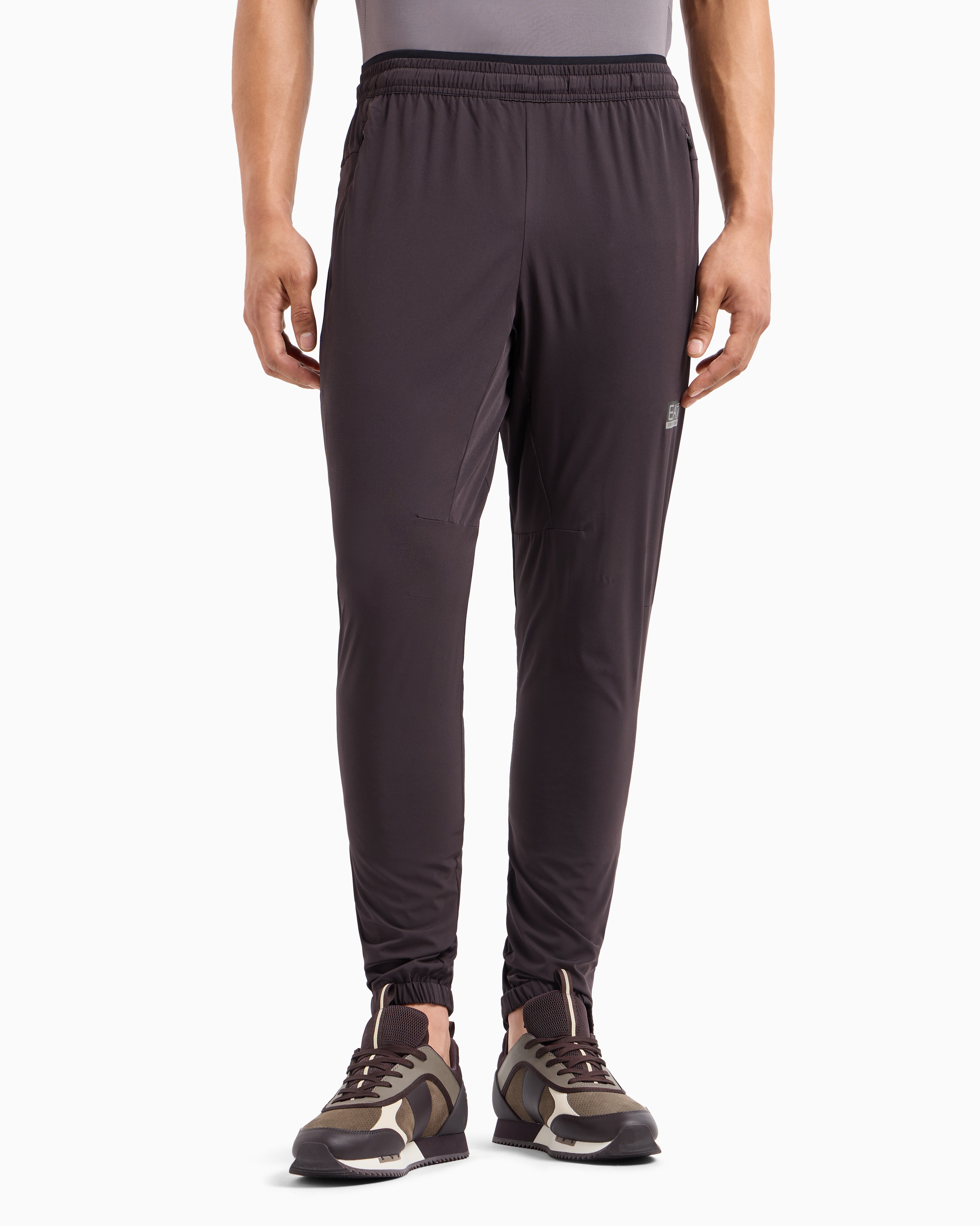 Shop Ea7 Dynamic Athlete Joggers In Ventus7 Technical Fabric In Marron