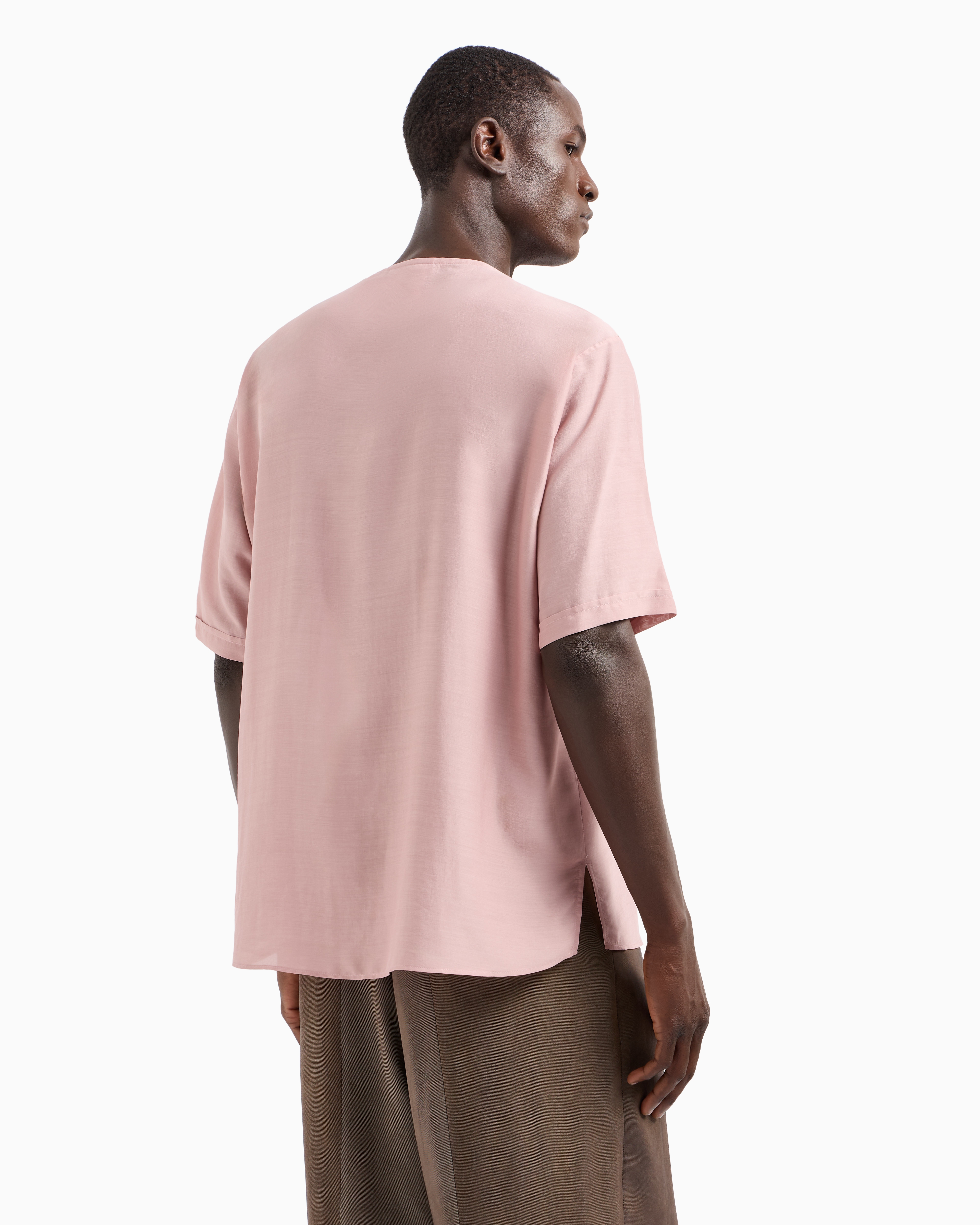 Washed silk T-shirt shirt | Giorgio Armani