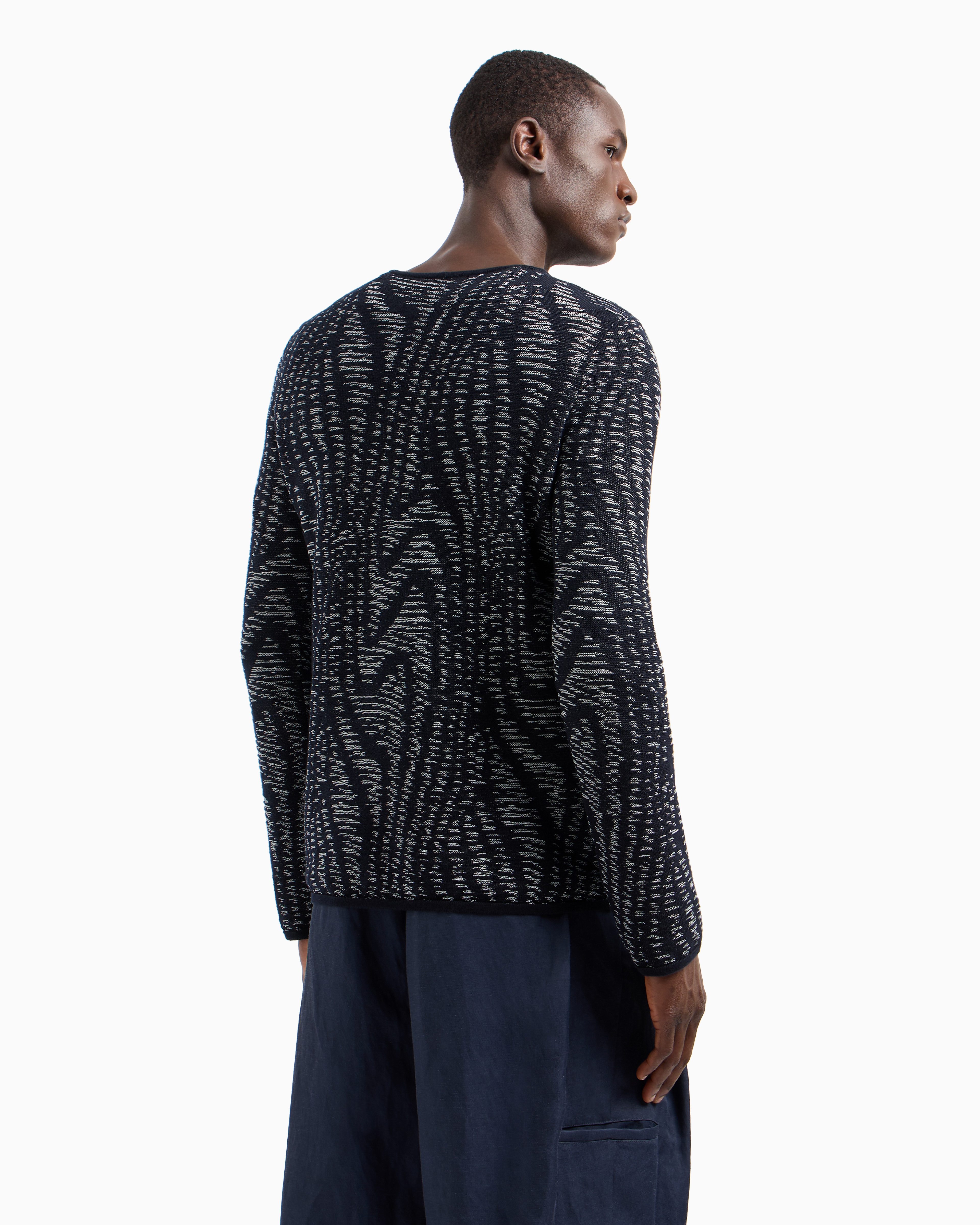 Giorgio Armani Men's Embroidered Jacquard Sweater