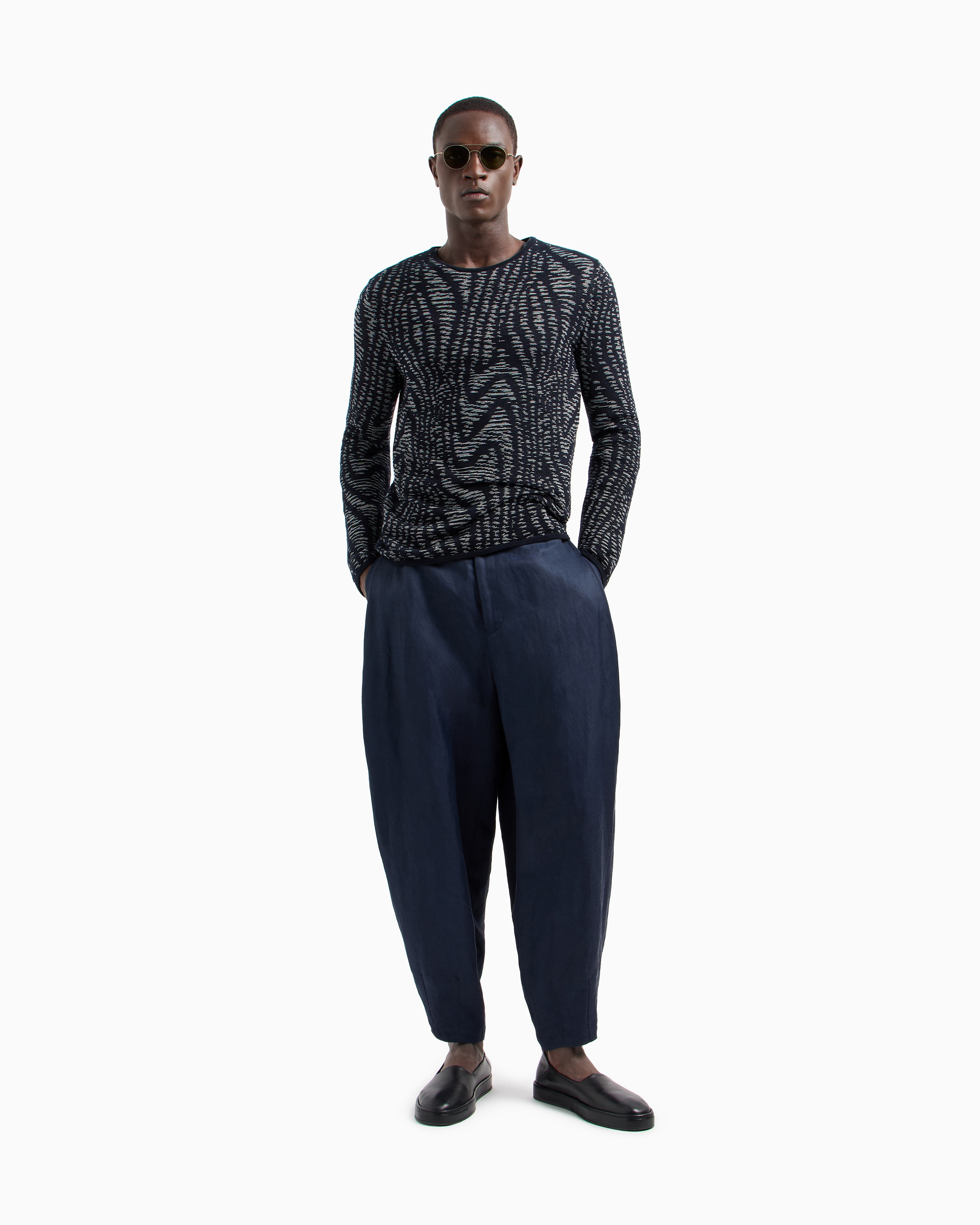 Giorgio Armani Men's Embroidered Jacquard Sweater