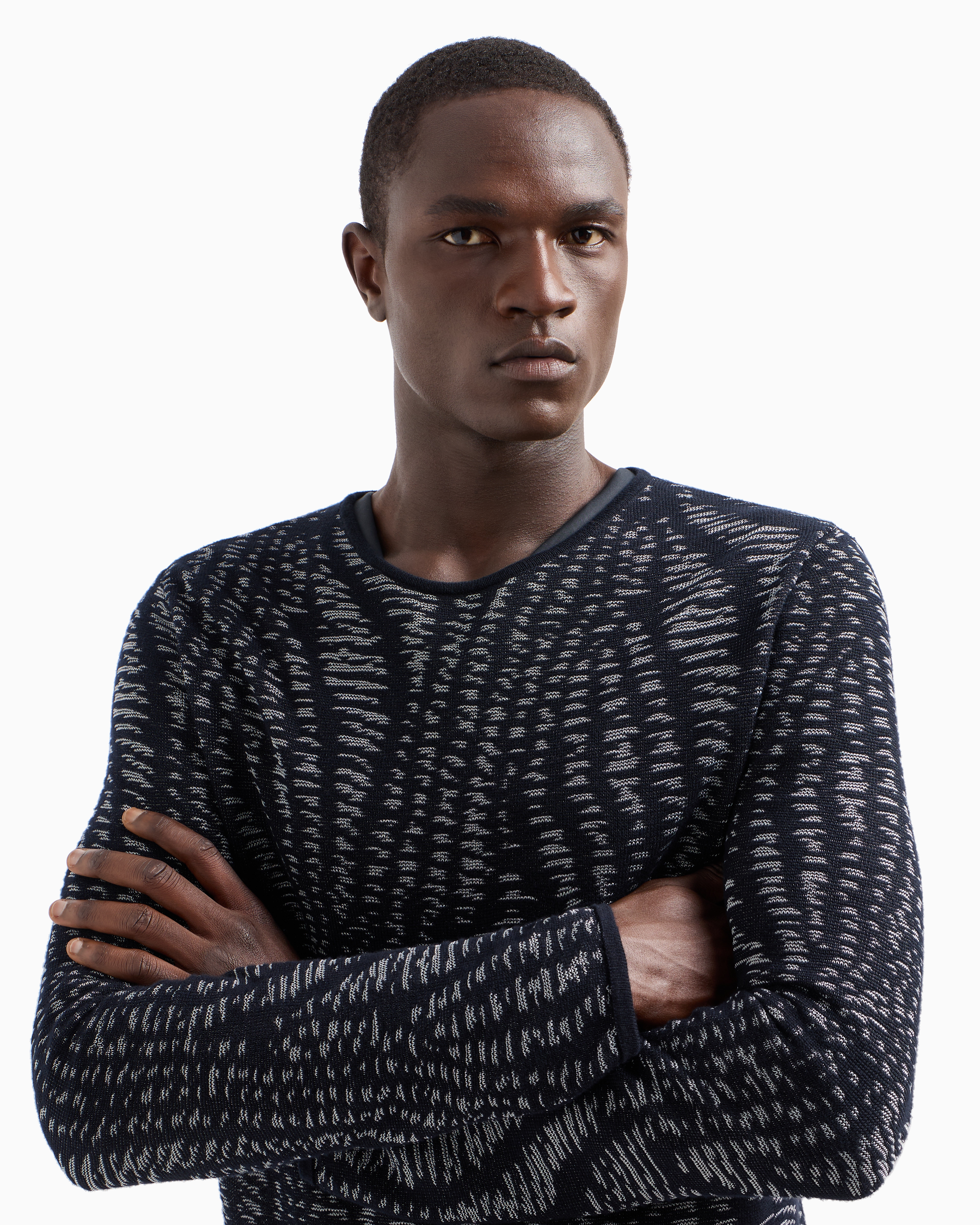 Giorgio Armani Men's Embroidered Jacquard Sweater