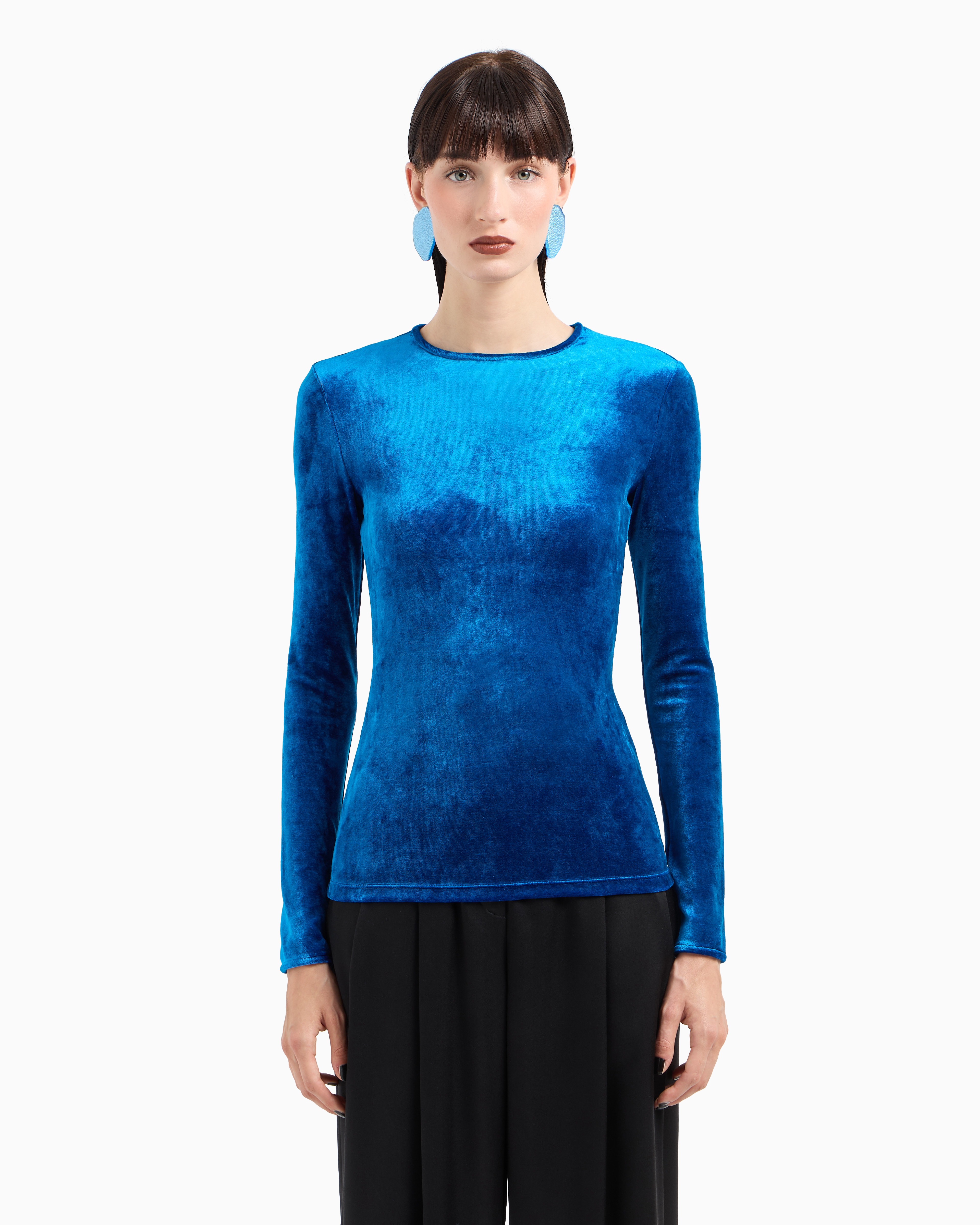 GIORGIO ARMANI ASV CREW-NECK JUMPER IN VISCOSE-BLEND CHENILLE 