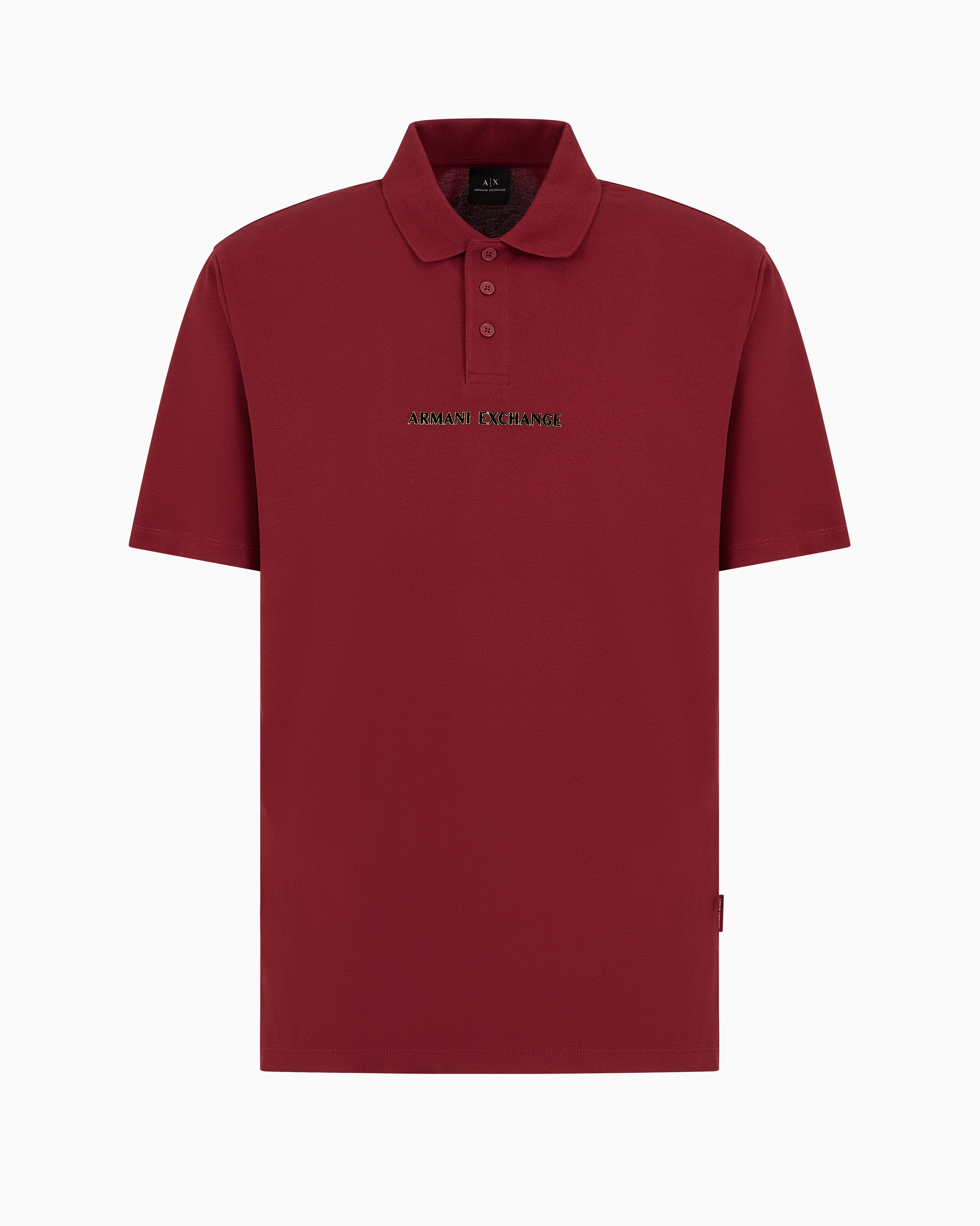 Armani Exchange Official Store Polo Shirts In Bordeaux