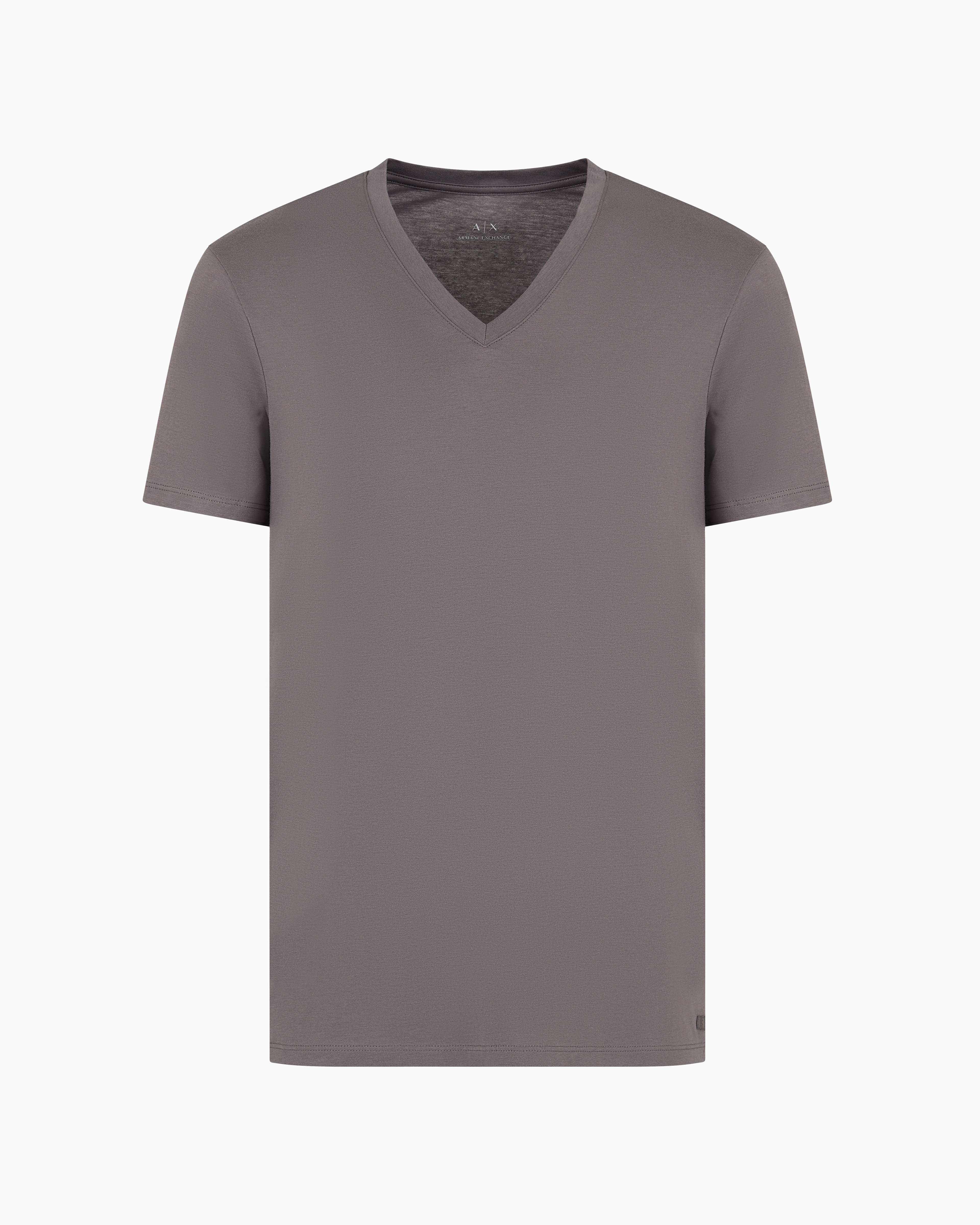 Armani Exchange Regular Fit T-shirt In Pima Cotton Jersey In Gray