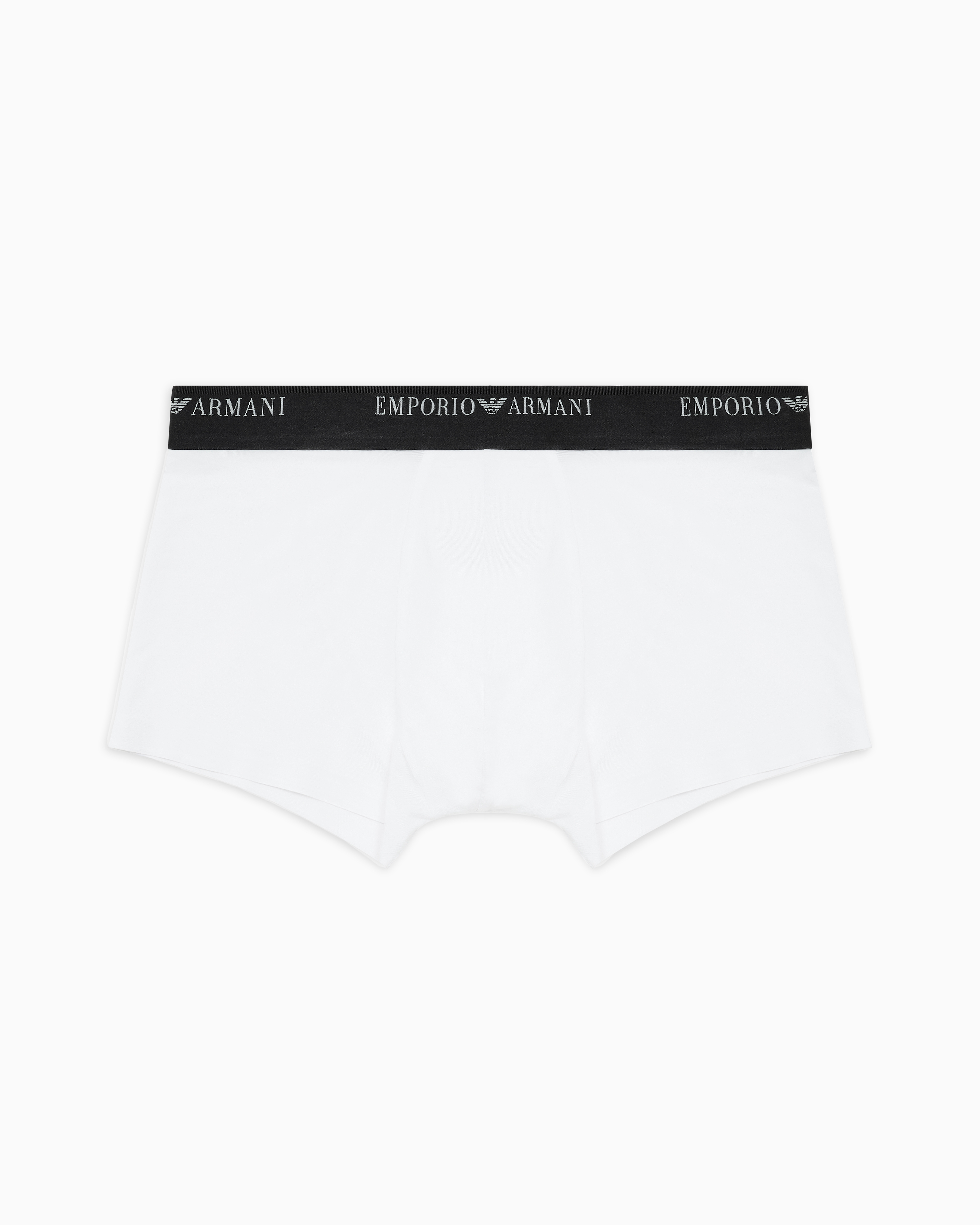 Shop Emporio Armani Eng Anliegende Boxershort Aus Weichem Modal Mit Logobund In Weiss