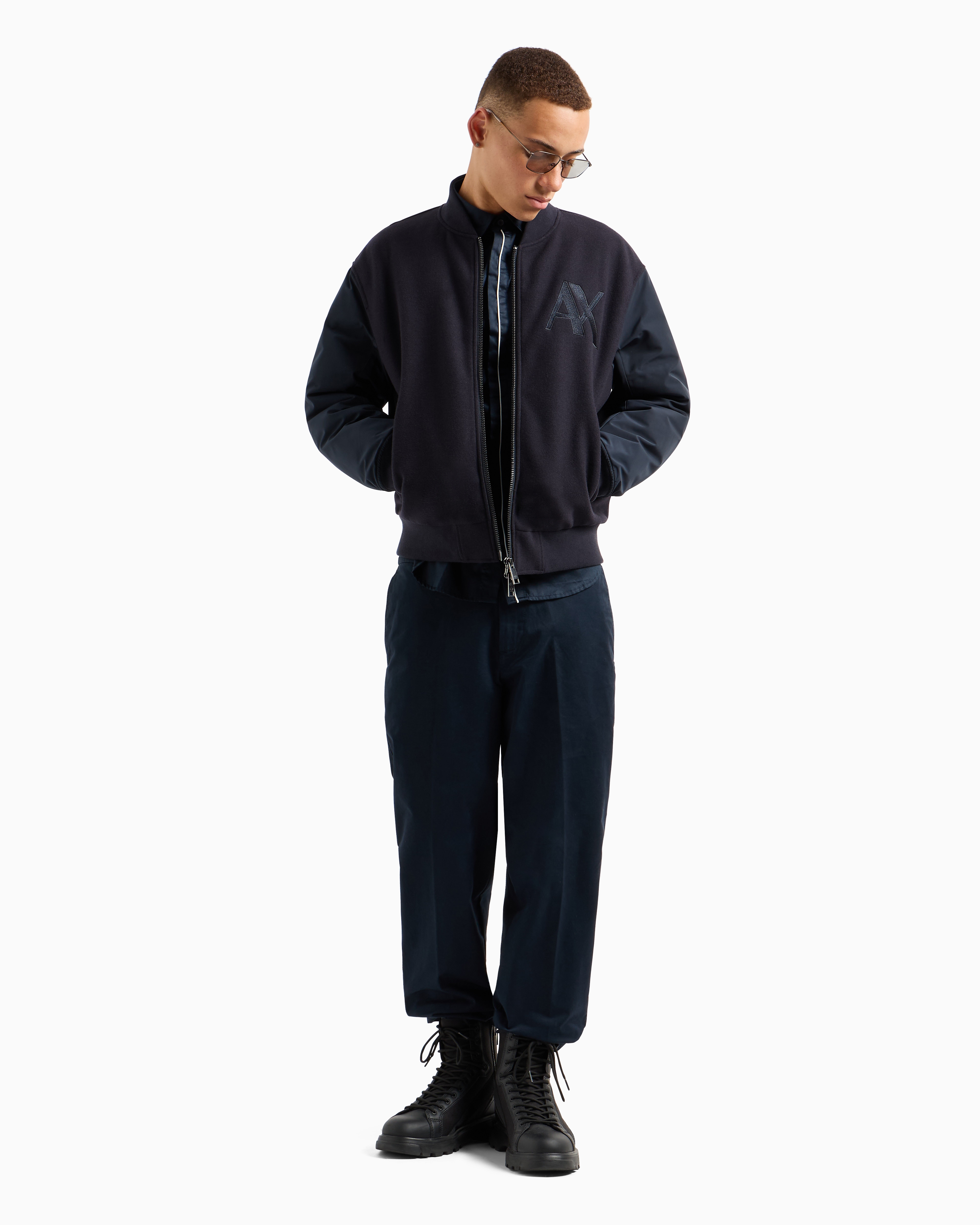 Emporio Armani ★Navy Blue ミラノ ジャージー ドレス★4-10Y ARMANI EXCHANGE アルマーニエクスチェンジ クルーネック T