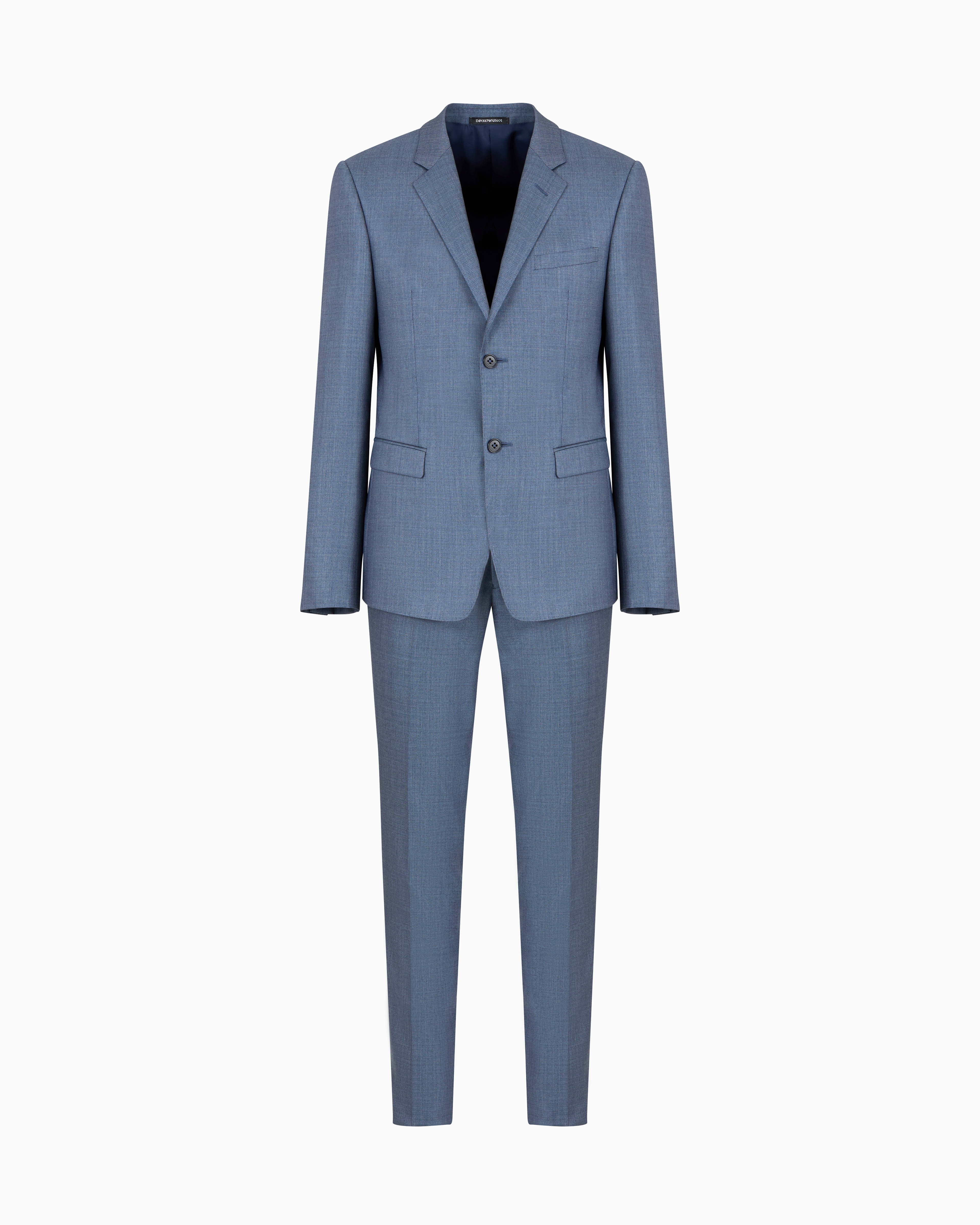 Suit Traje Emporio Armani Single-breasted Slim-fit Suit In A Silky