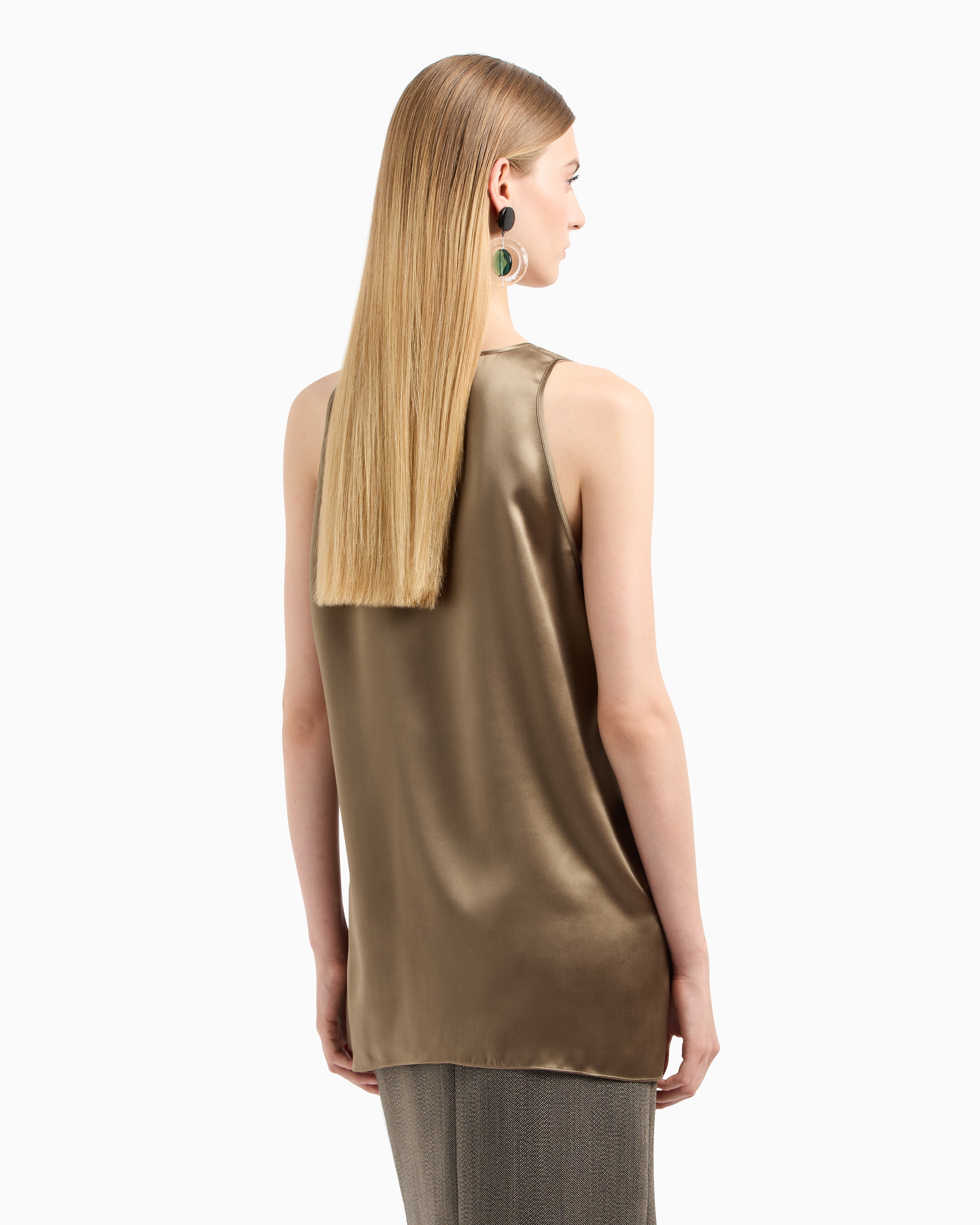 Emporio Armani Official Store Tops In Brown