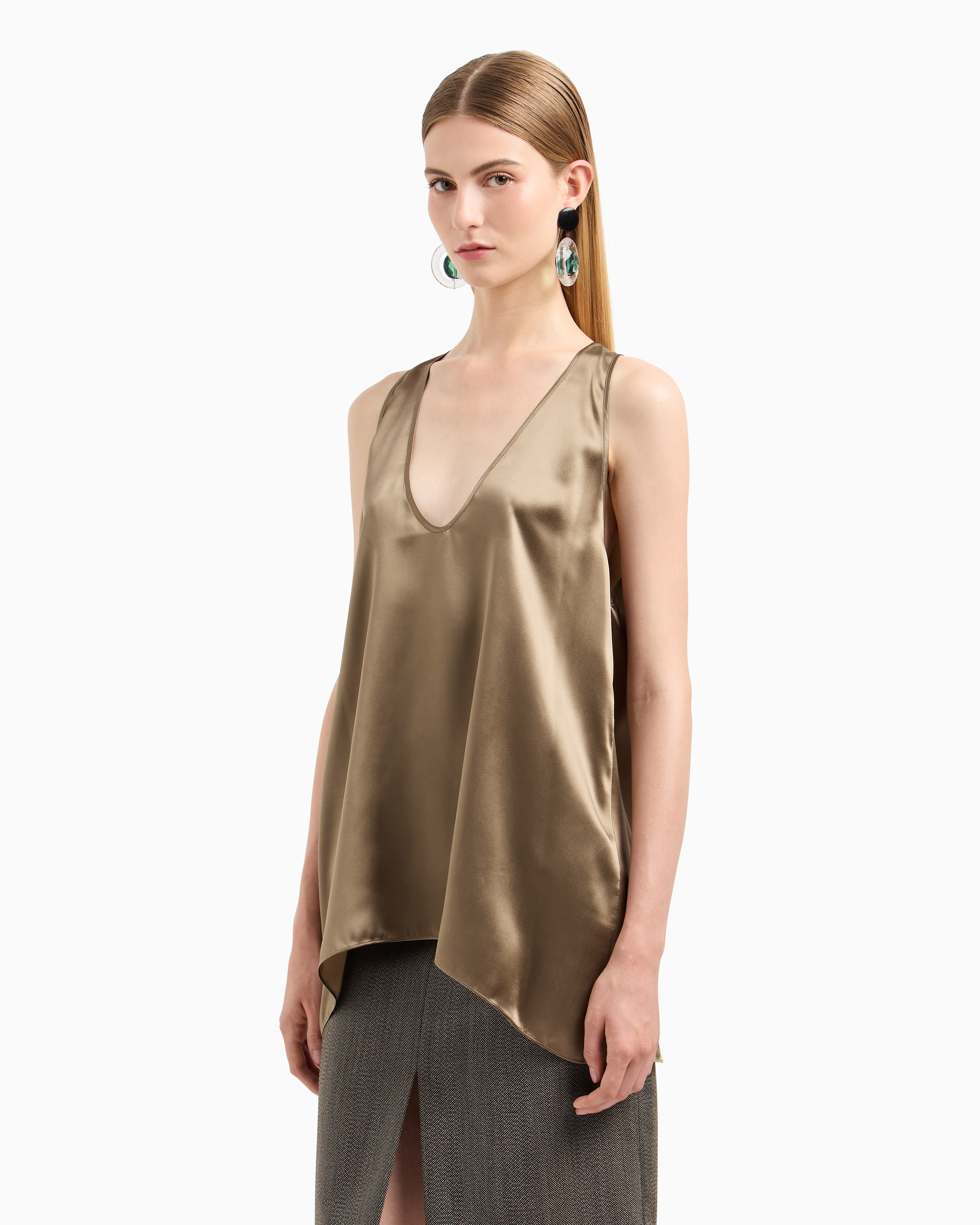 Emporio Armani Official Store Tops In Brown