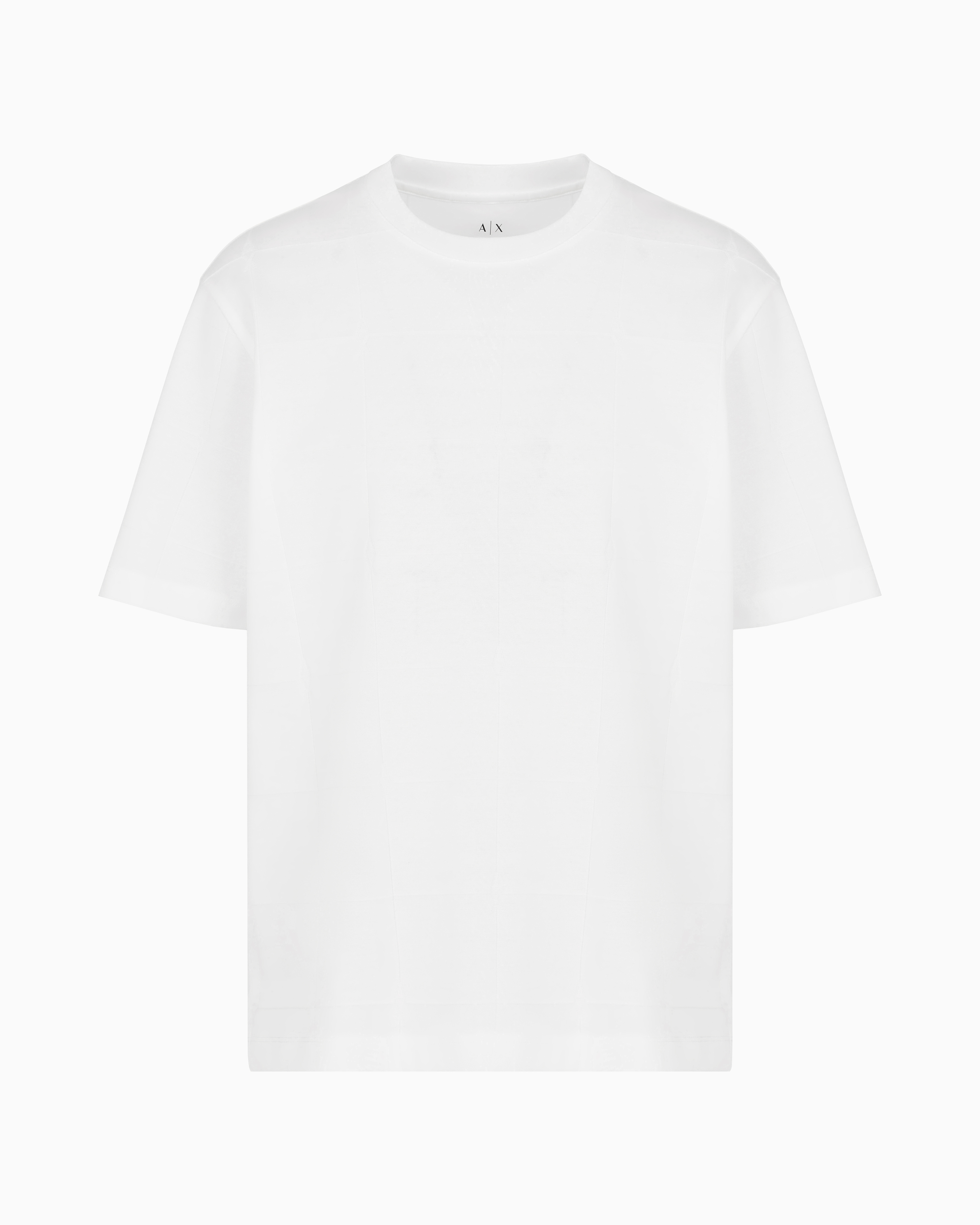 Armani Exchange Official Store Regular Fit Asv Ribbed Cotton T-shirt In White