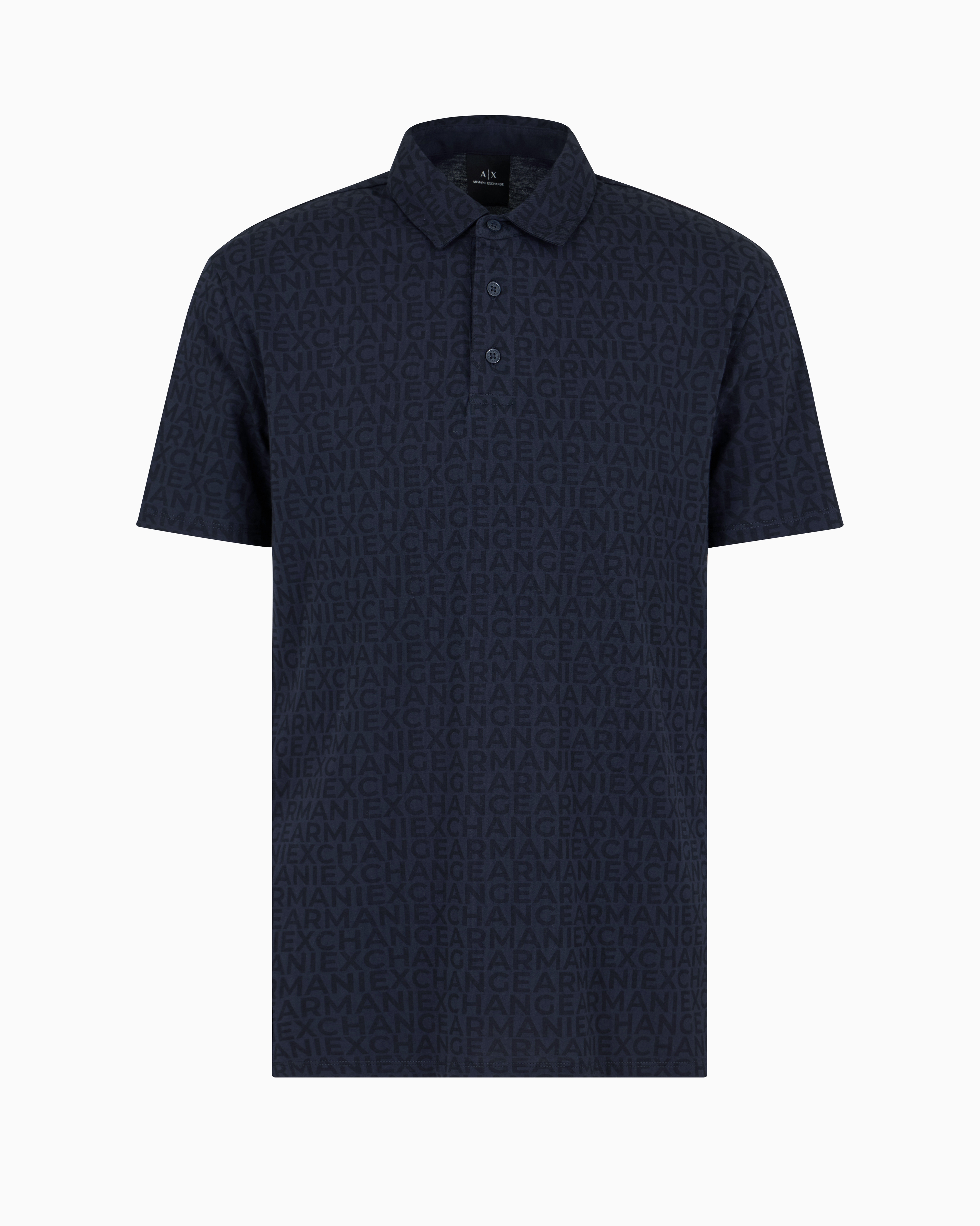 Armani Exchange Official Store Polo Shirts In Dark Blue