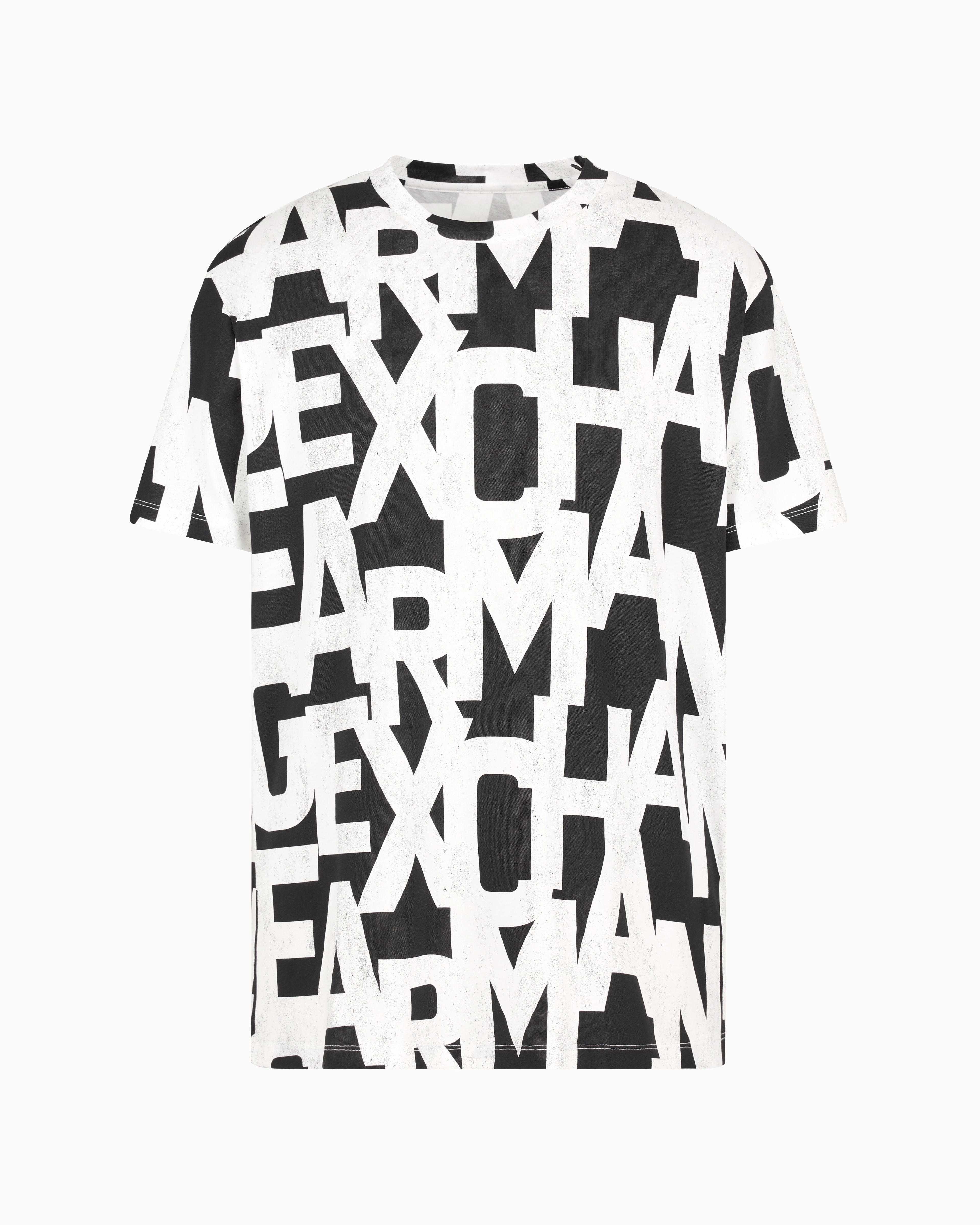 Armani Exchange Official Store Regular Fit T-shirts In Black Logo