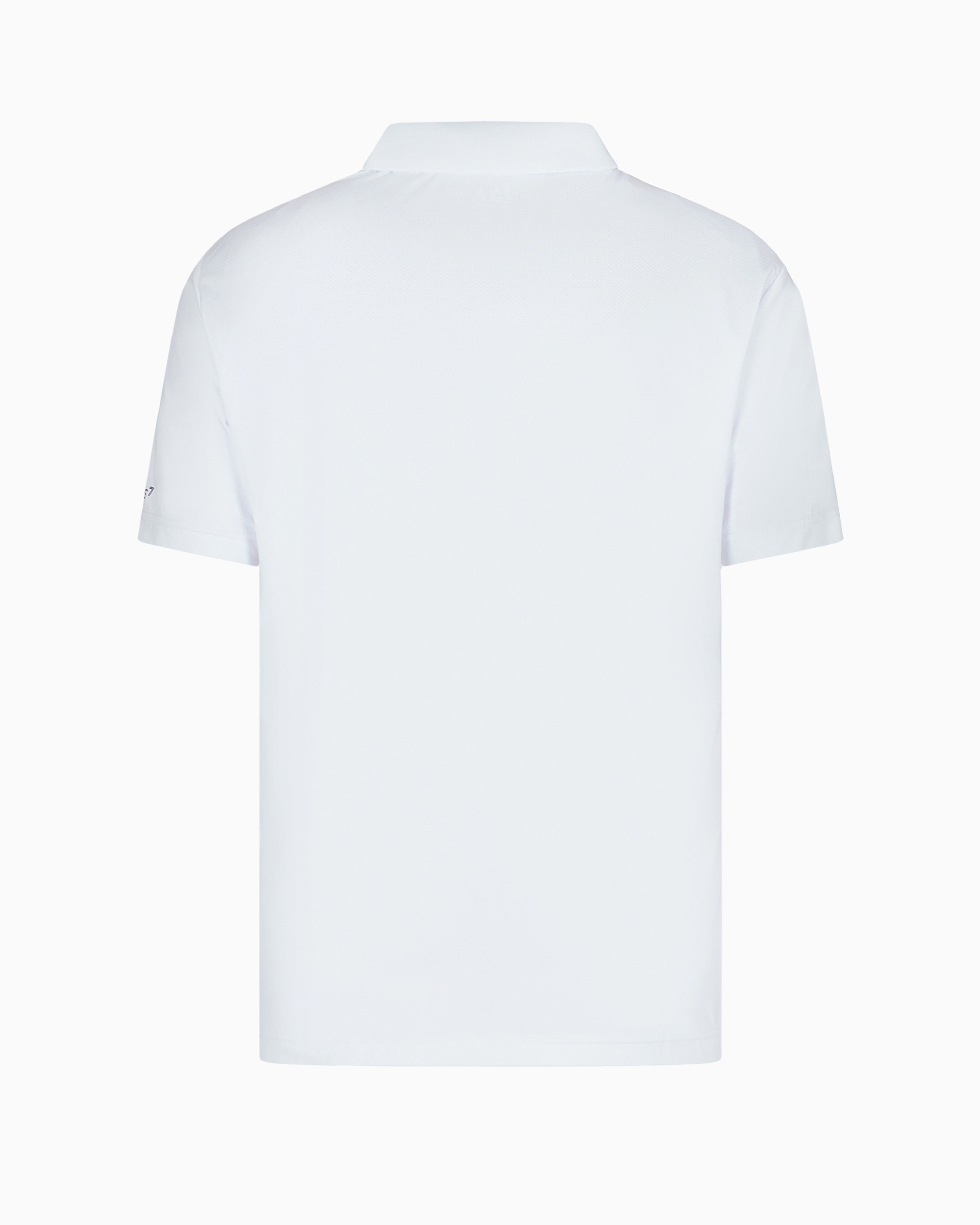 Ea7 Official Store Core Identity Stretch-cotton Polo Shirt In White