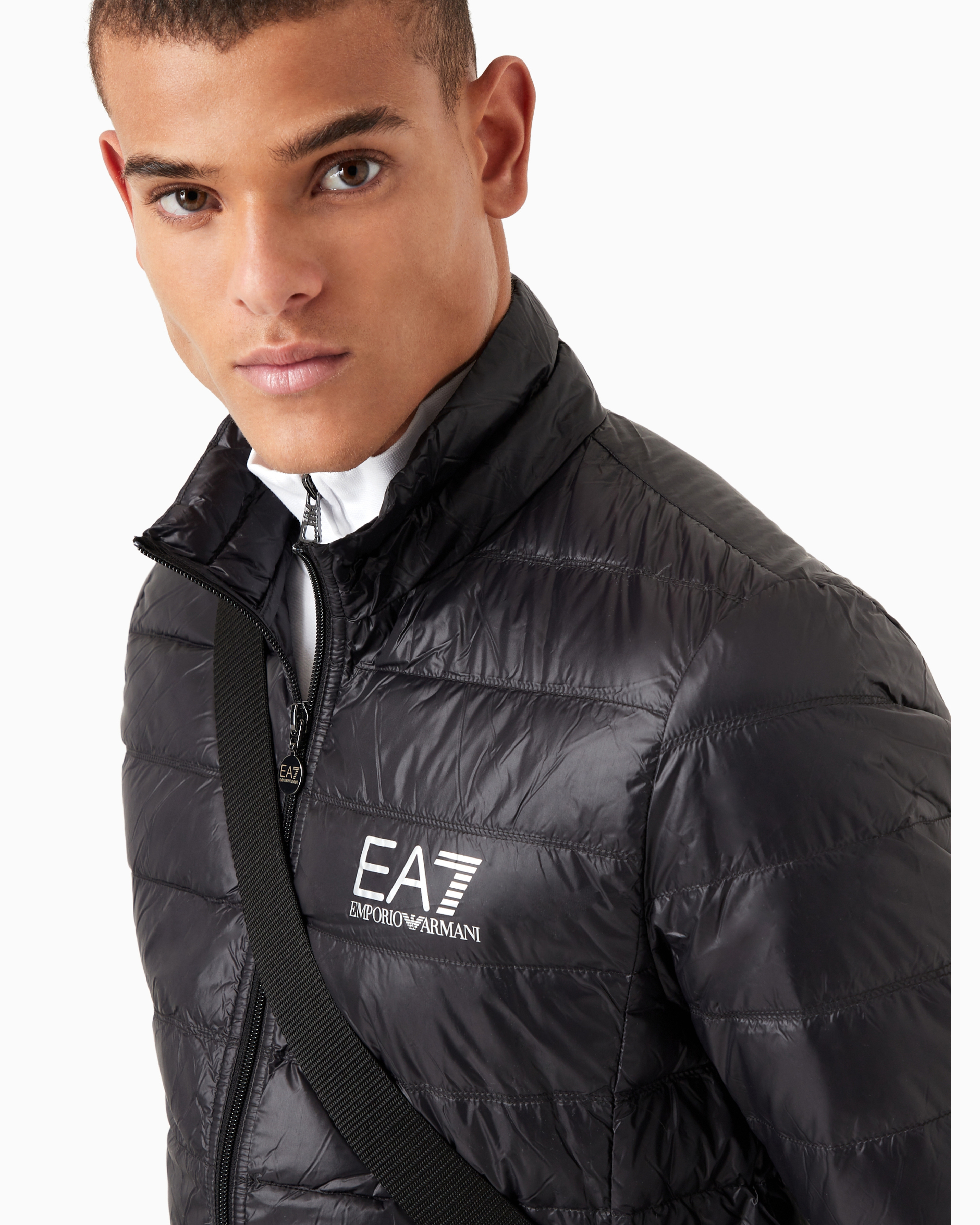 Ea7 Packable Core Identity Puffer Jacket In Black