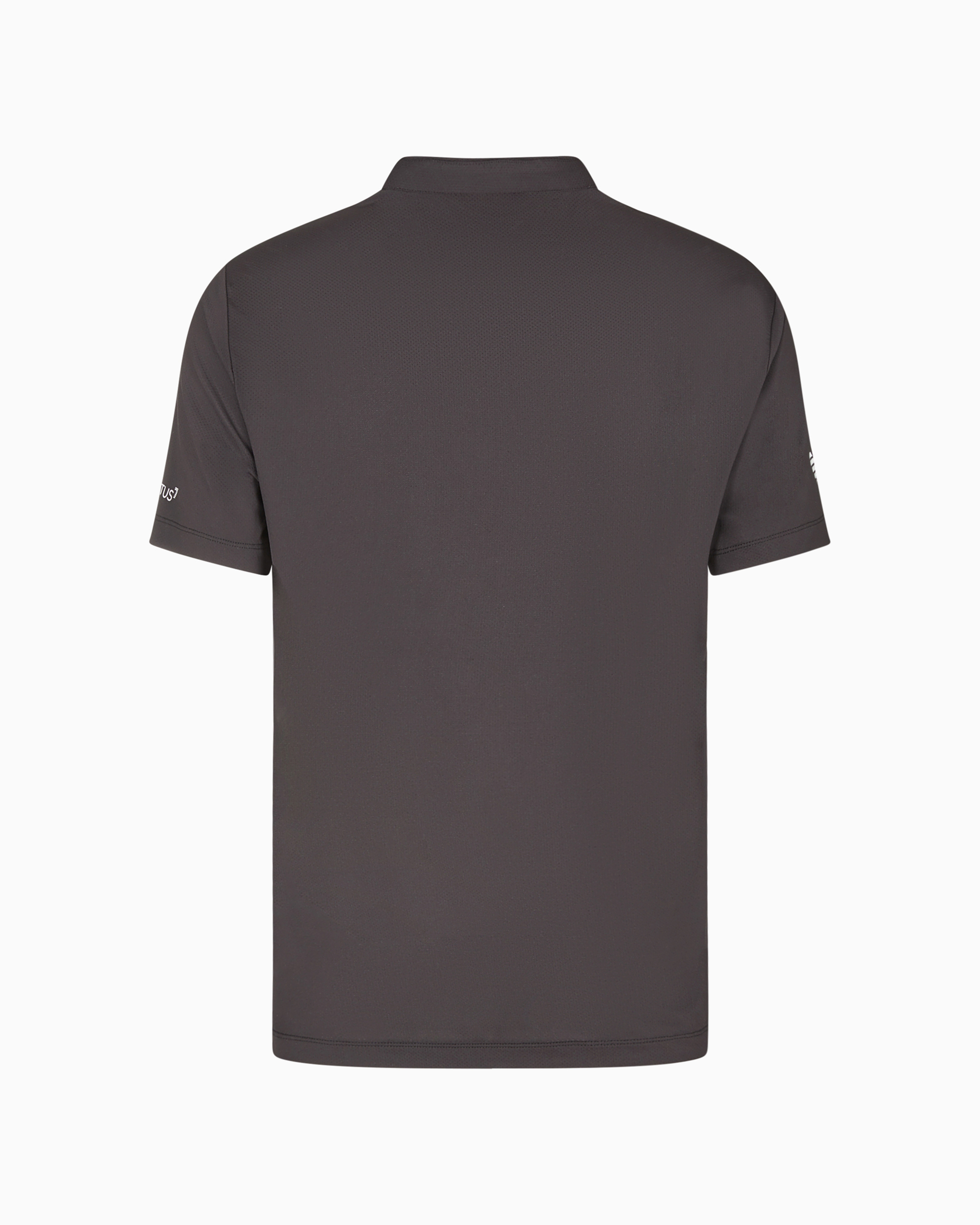 Shop Ea7 Tennis Pro Henley-collar Polo Shirt In Ventus7 Technical Fabric In Black