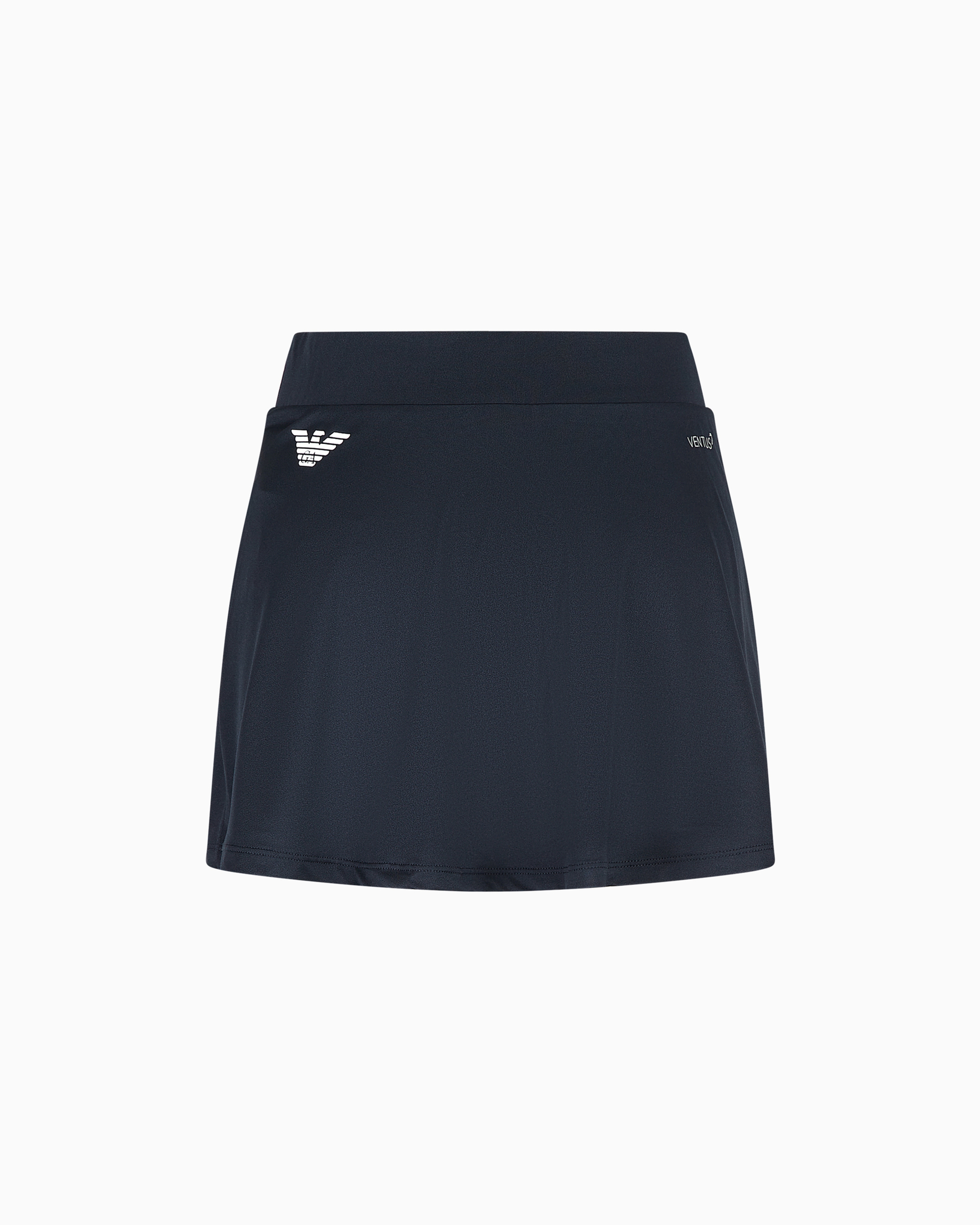 Emporio Armani Tennis Pro Mini Skirt In Ventus7 Technical Fabric In Navy Blue