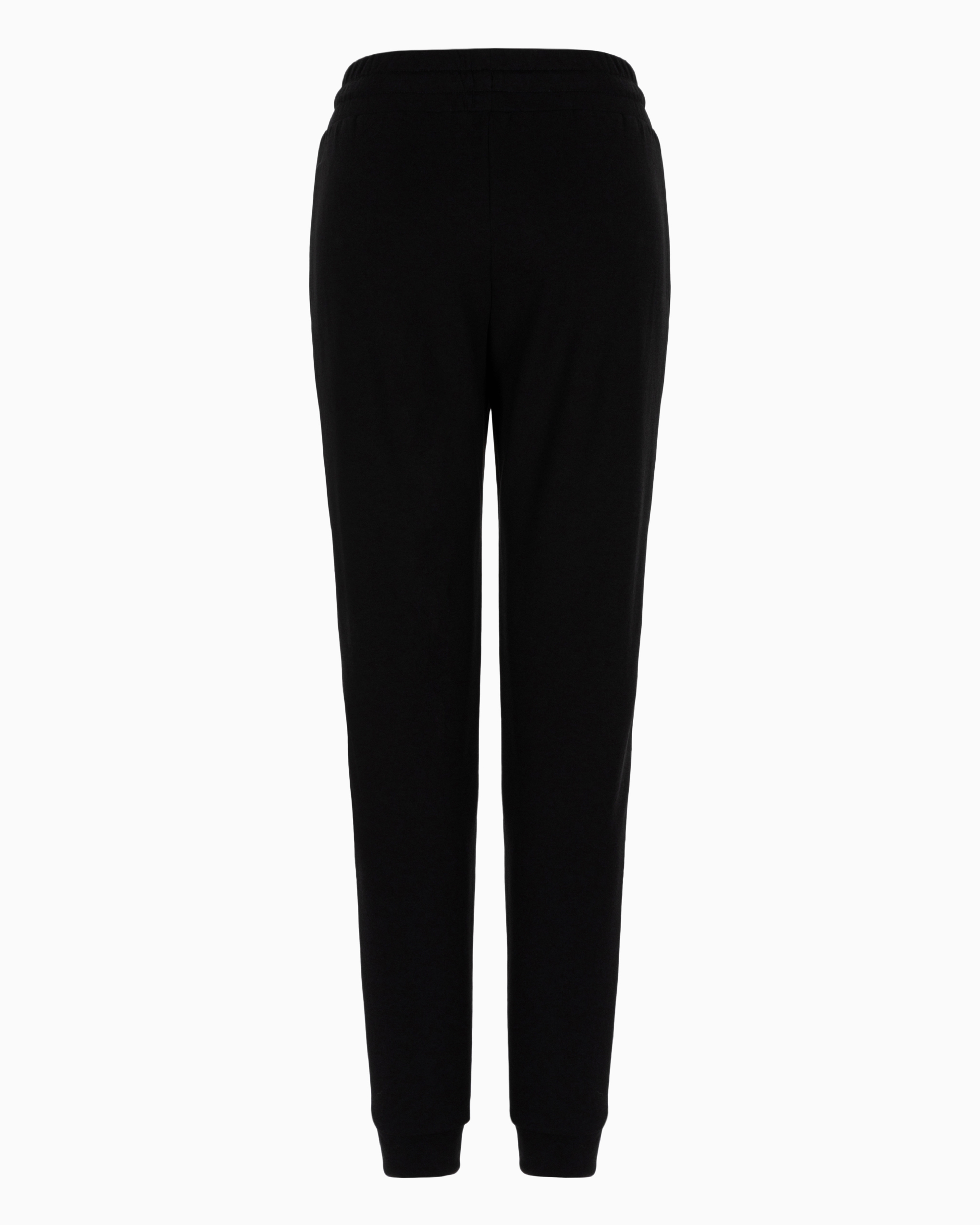 Emporio Armani Evolution Jersey-fleece Trousers In Black