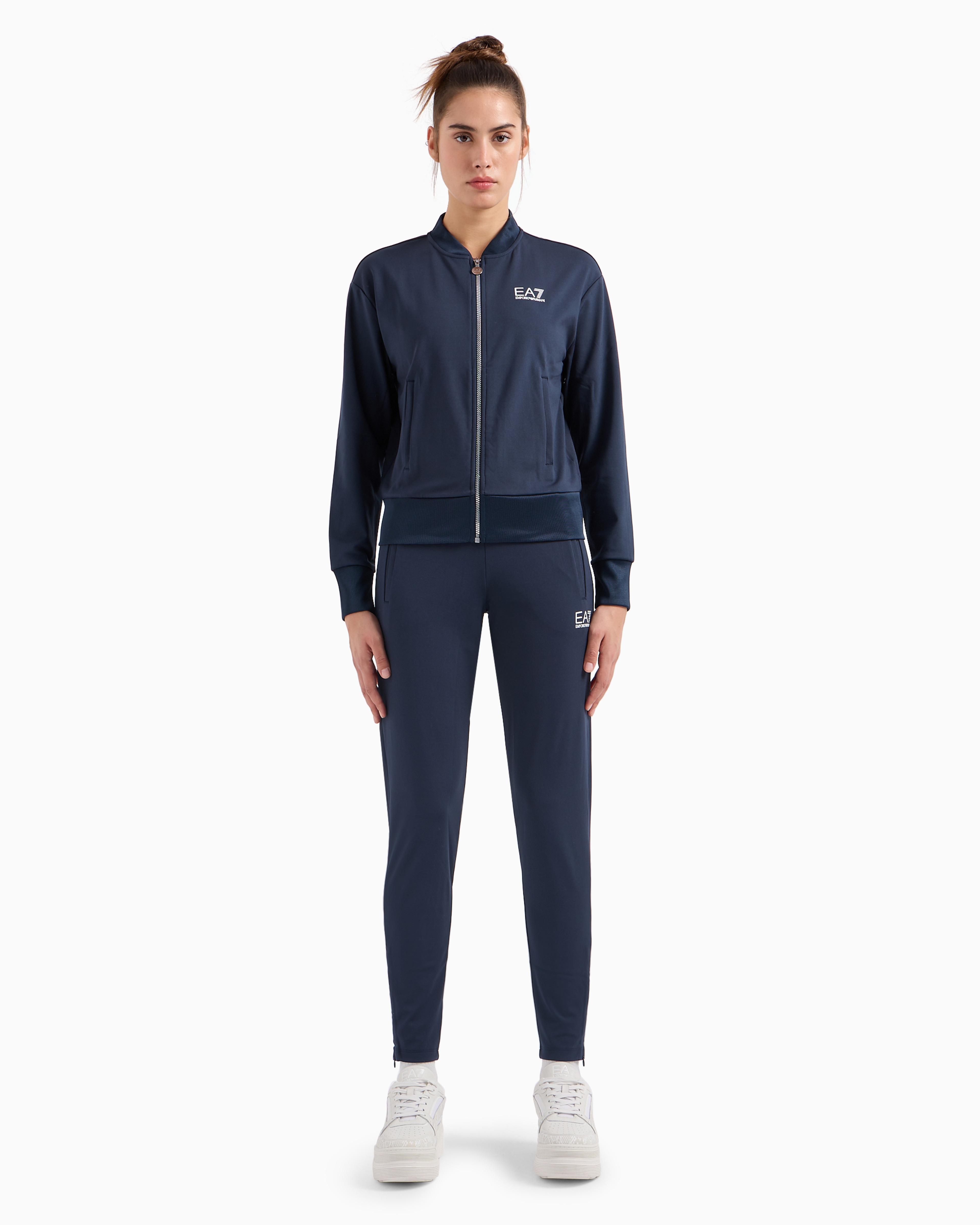 Shop Ea7 Tennis Pro Tracksuit In Ventus7 Technical Fabric In Navy Blue