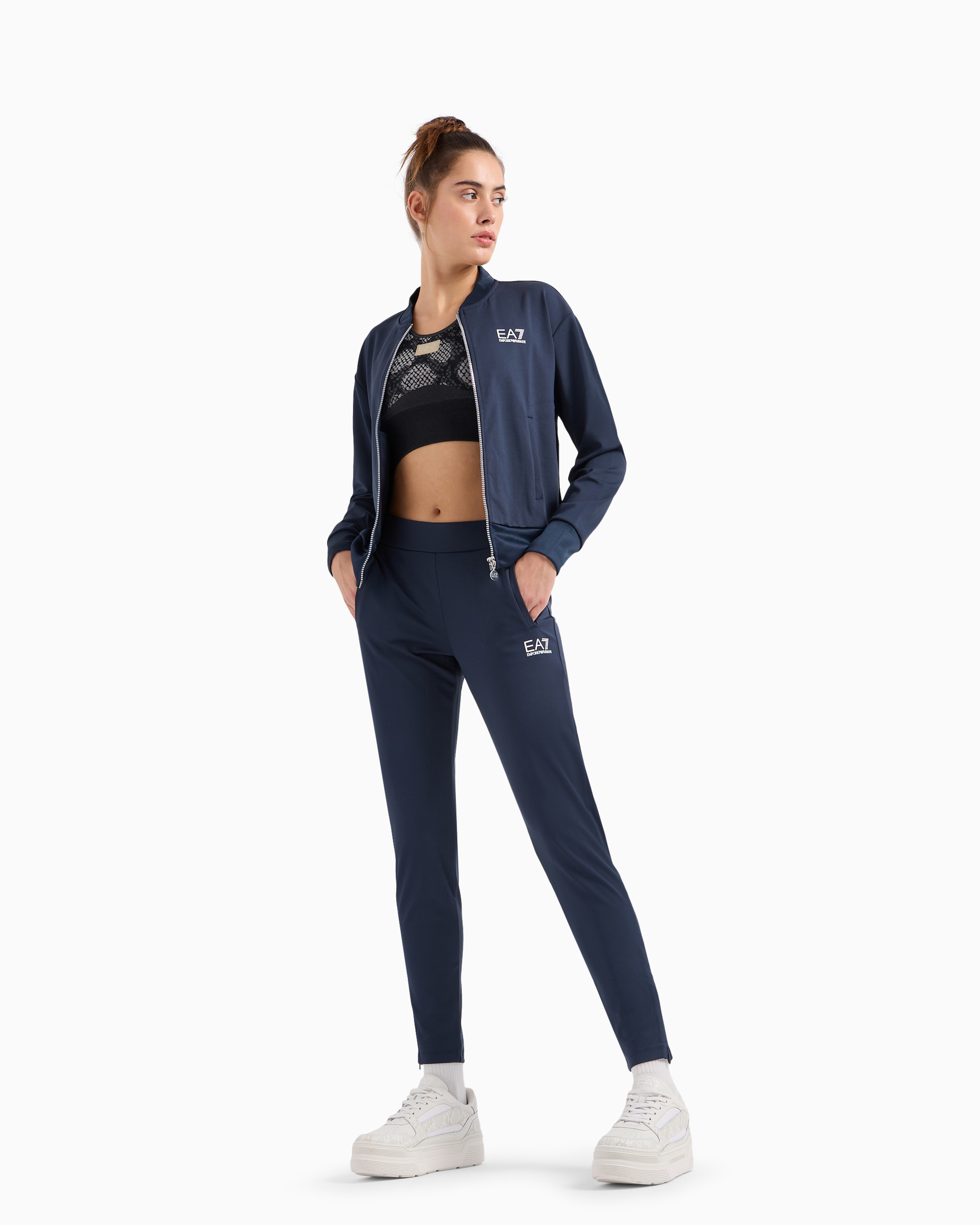 Shop Ea7 Tennis Pro Tracksuit In Ventus7 Technical Fabric In Navy Blue