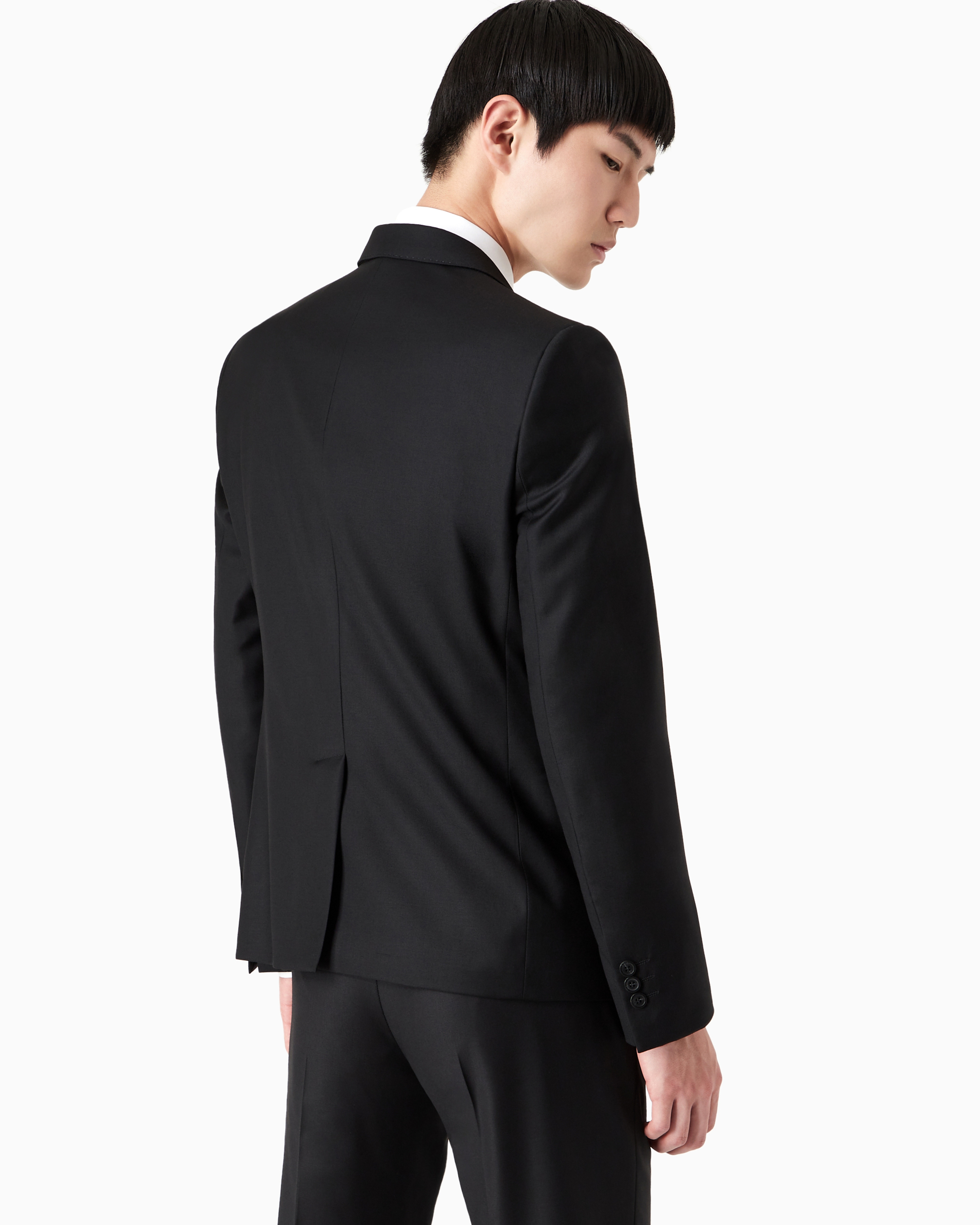 Emporio Armani Single-breasted, Worsted Virgin-wool Jacket