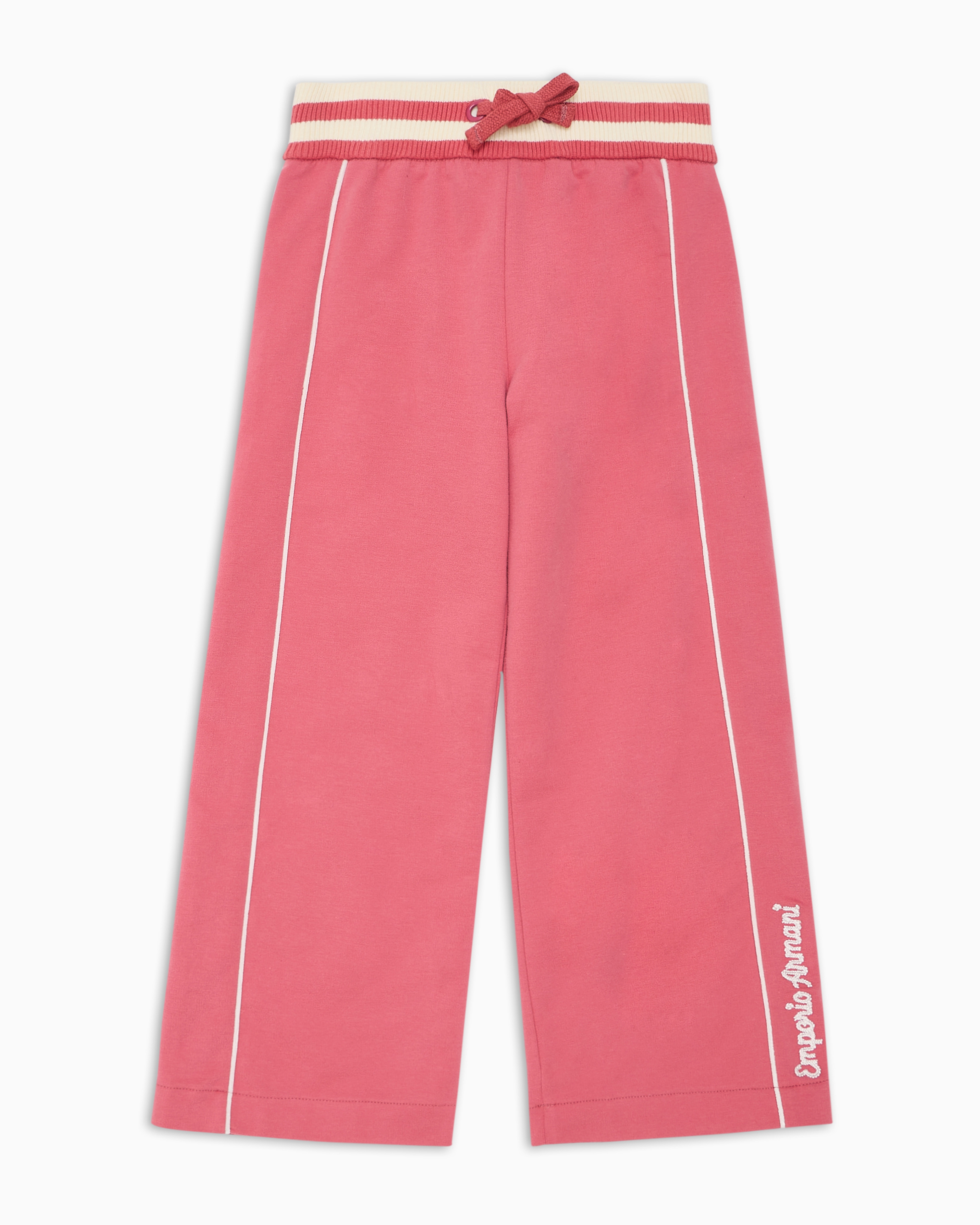 EMPORIO ARMANI JERSEY MODAL DRAWSTRING TROUSERS WITH PIPING 