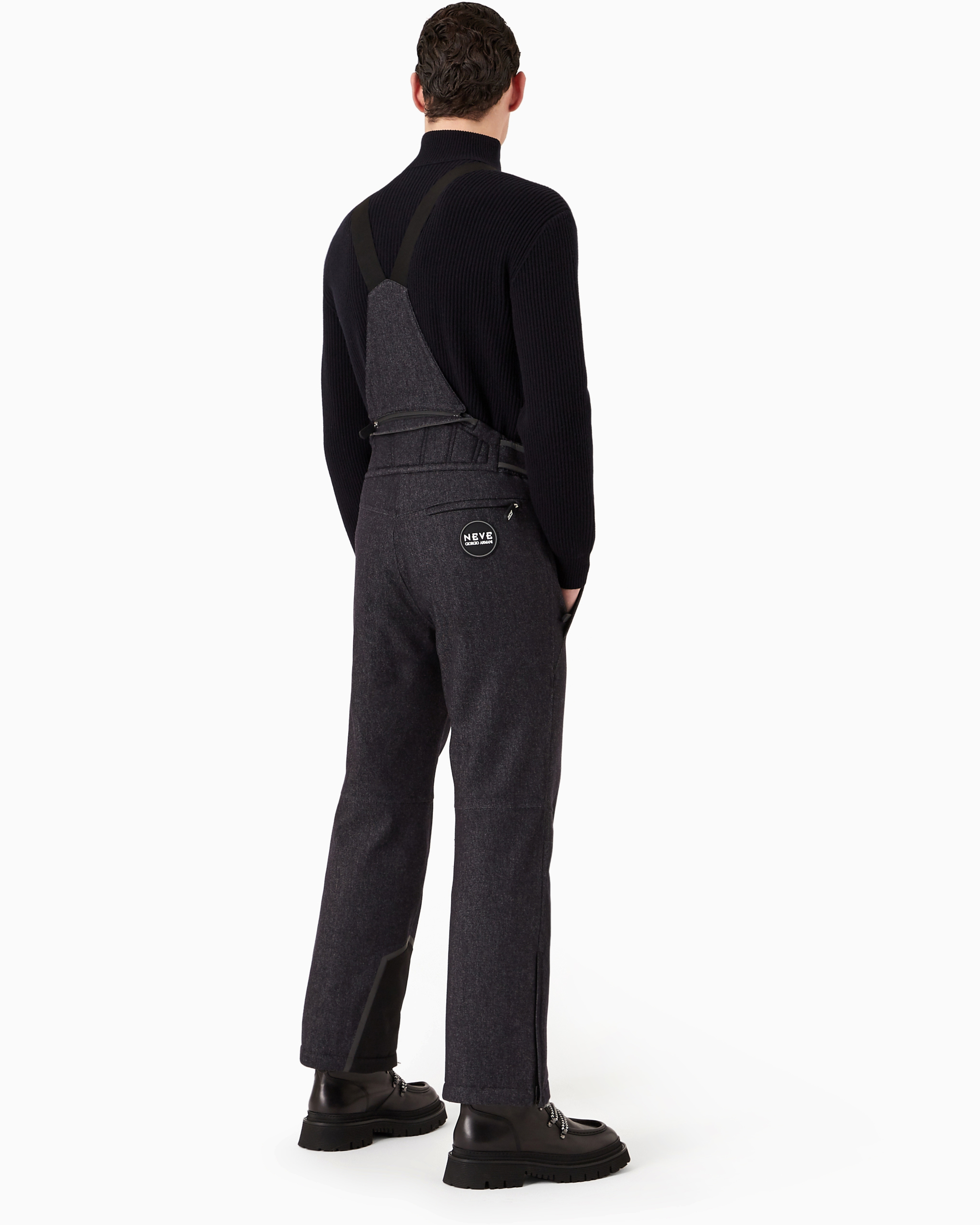 Giorgio Armani Neve Ski Salopettes In Wool In Blue