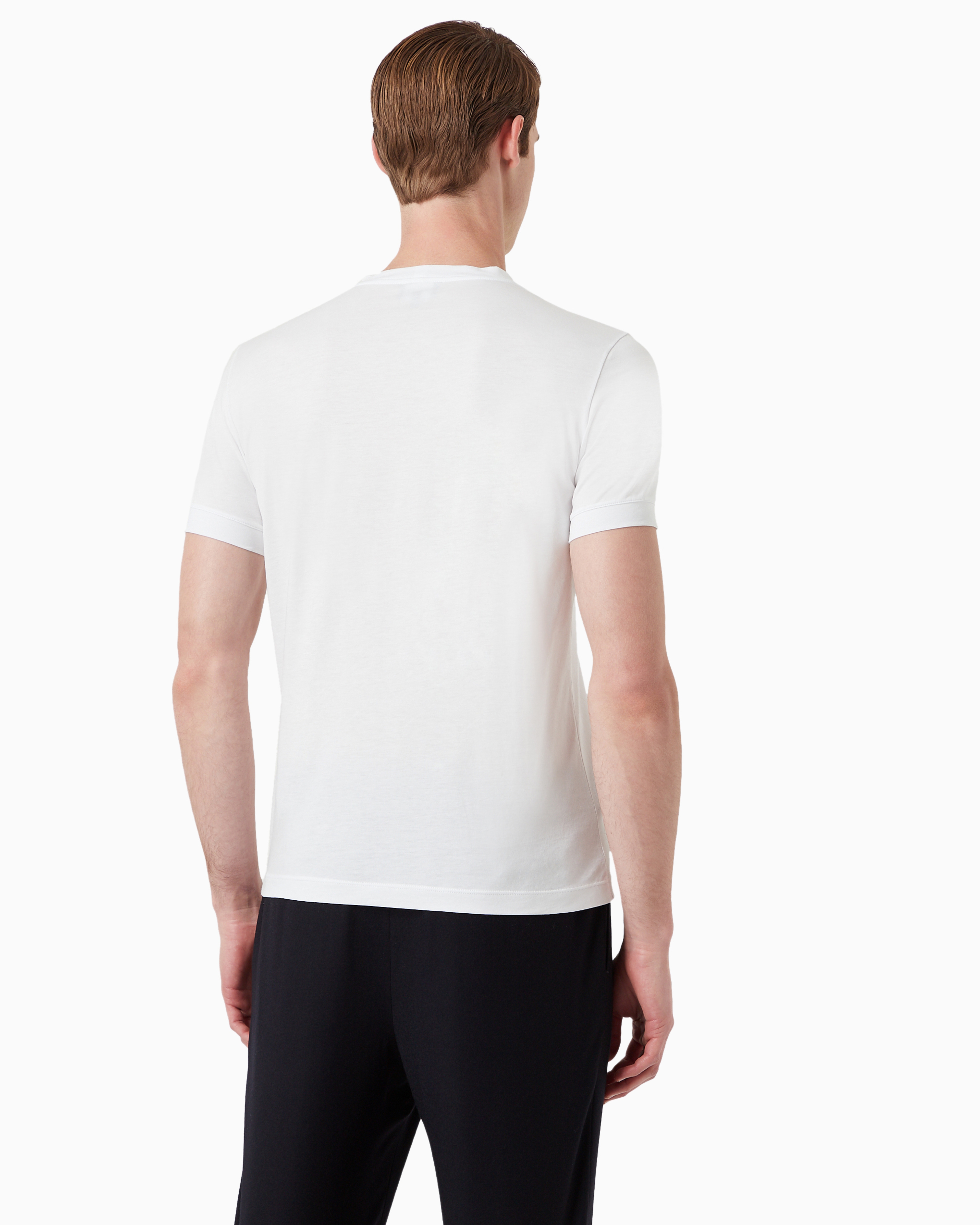 Giorgio Armani Borgonuovo 11 Cotton Jersey T-shirt Clothing In White