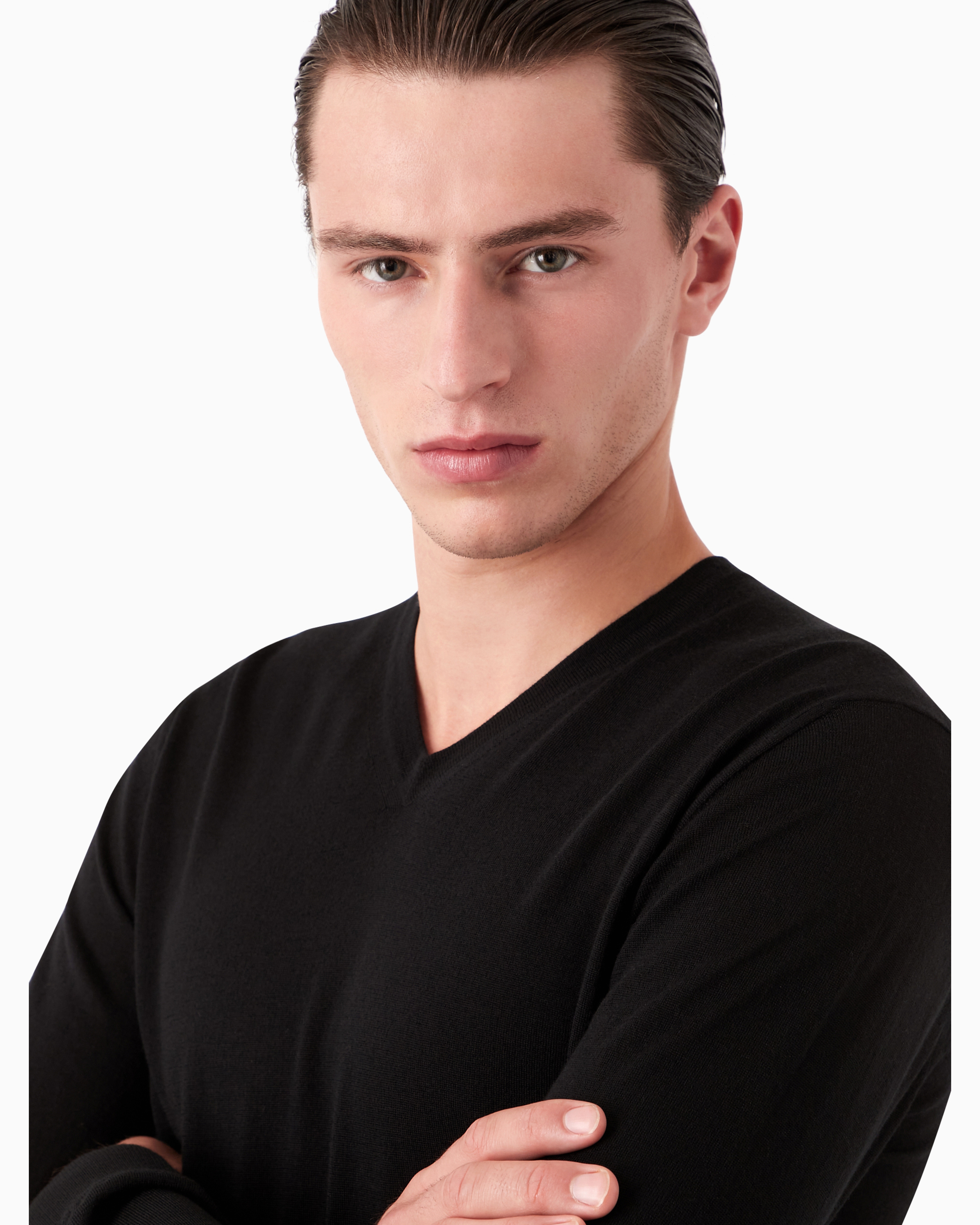 Giorgio Armani Virgin-wool Jumper In Black