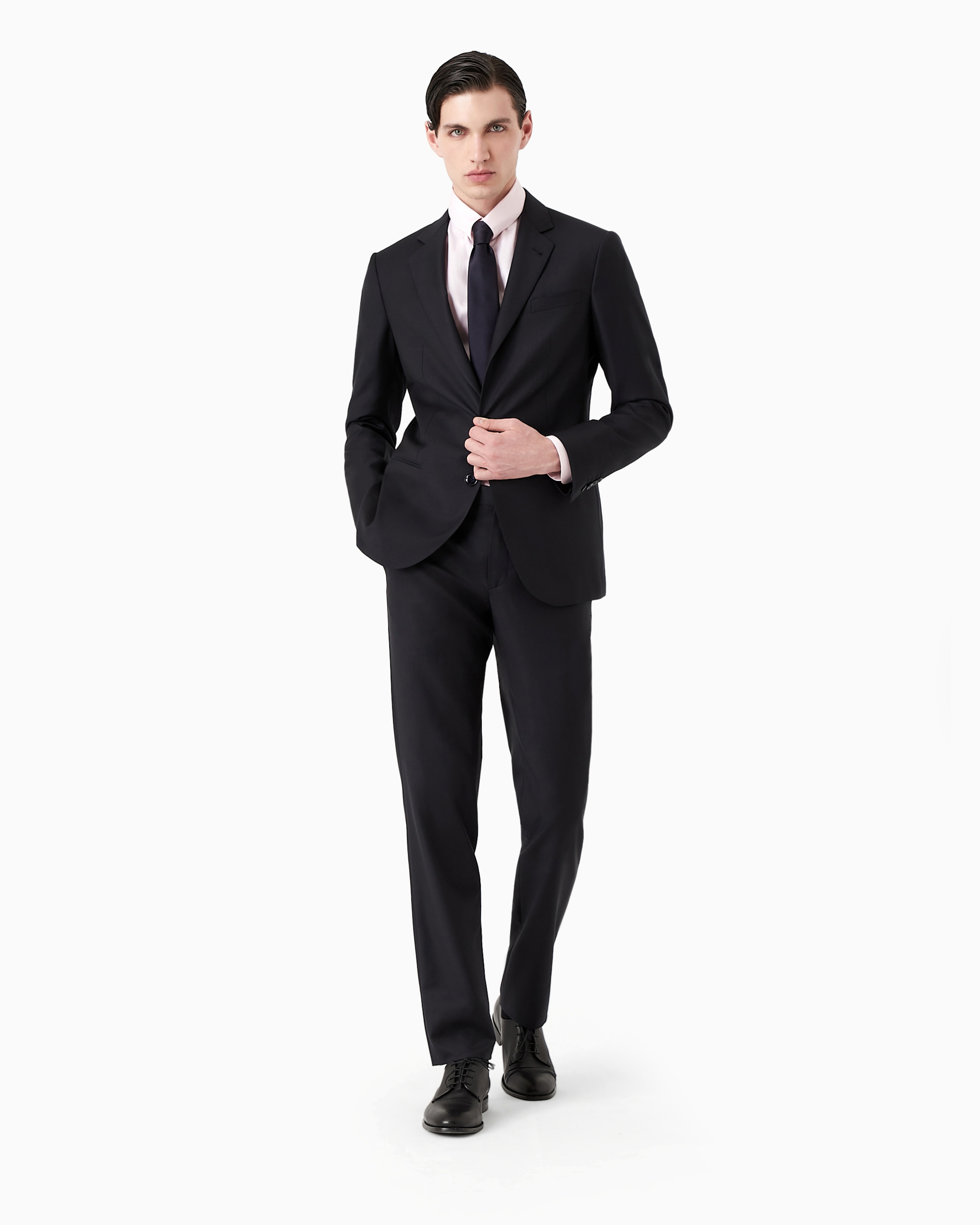 Giorgio Armani Official Store Cotton Twill Shirt In Pink