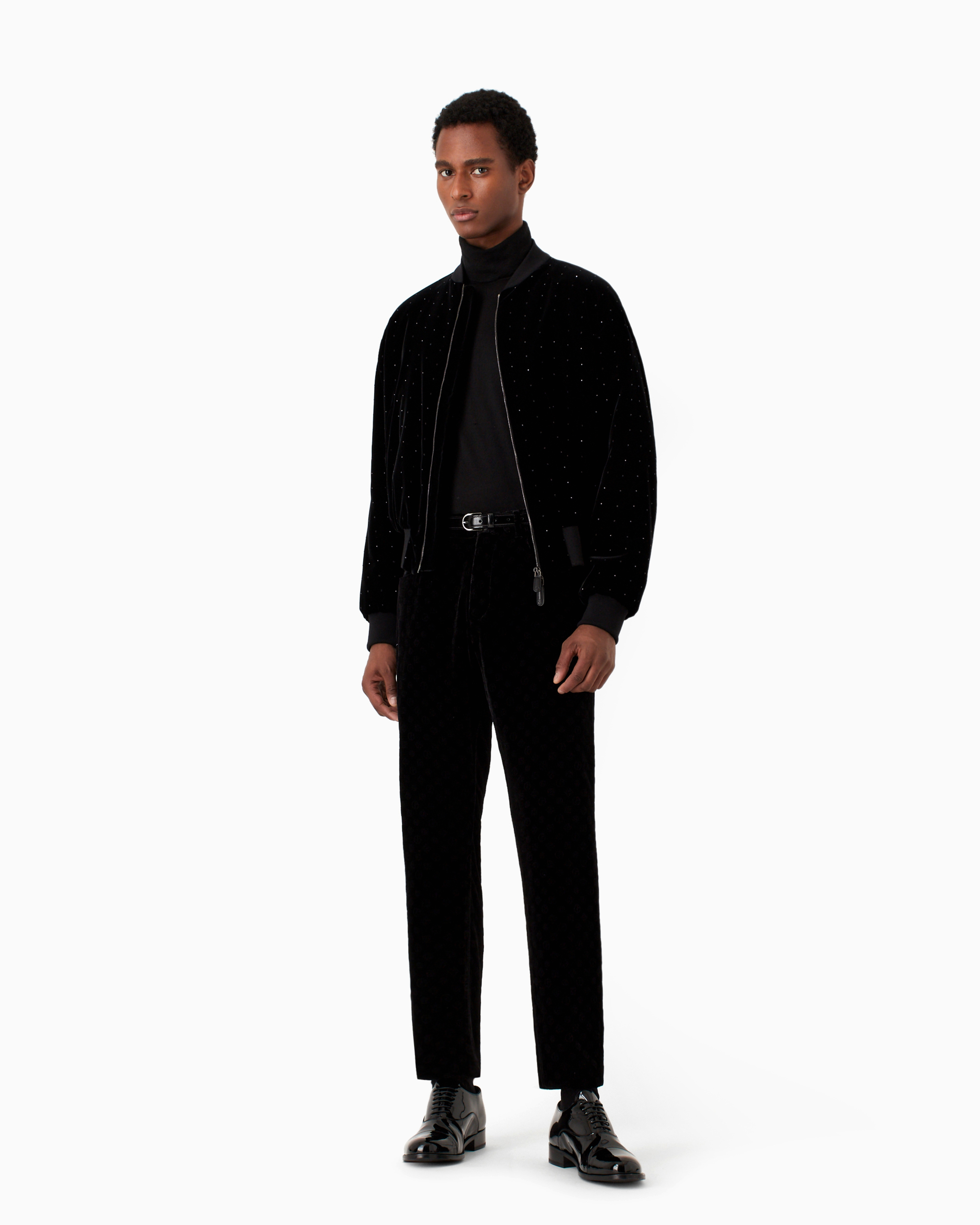Giorgio Armani Giorgio's Rollneck Jumper In Cashmere And Silk In Black