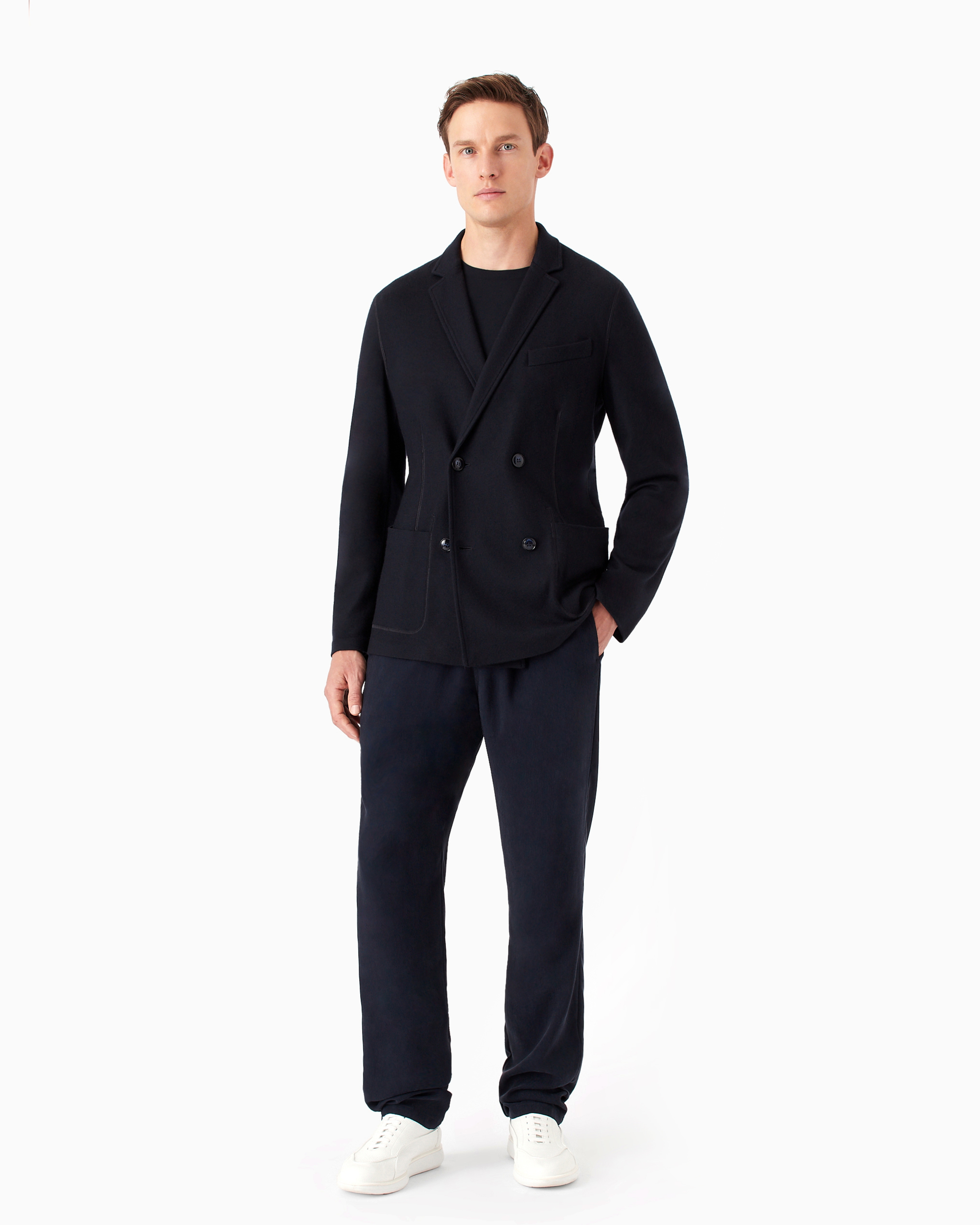 GIORGIO ARMANI ICON CUPRO DRAWSTRING TROUSERS 