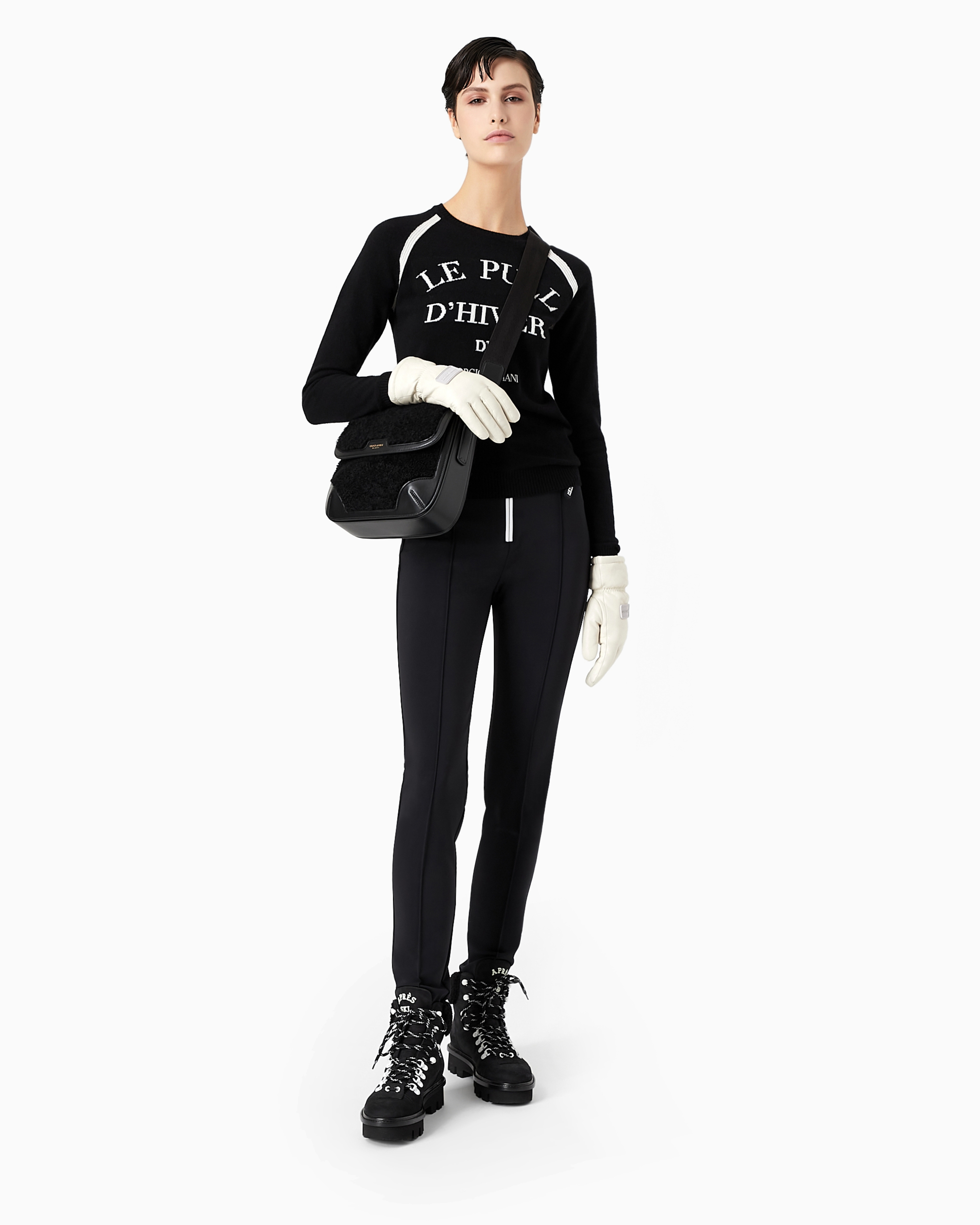 Giorgio Armani Neve Cashmere Crew-neck Sweater In Patterned