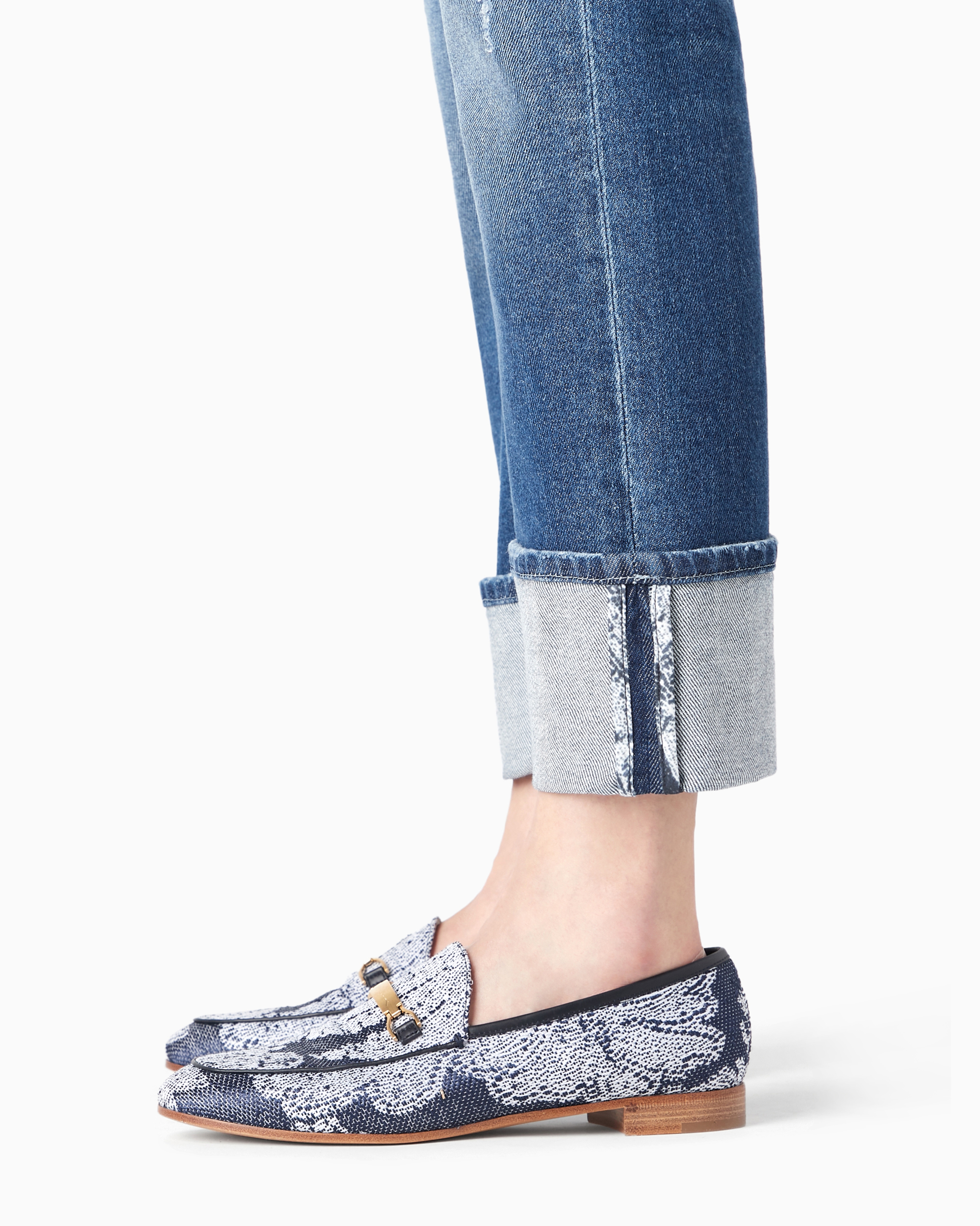 Giorgio Armani Official Store Denim Collection Five-pocket Trousers In Stretch Cotton Denim In Denim
