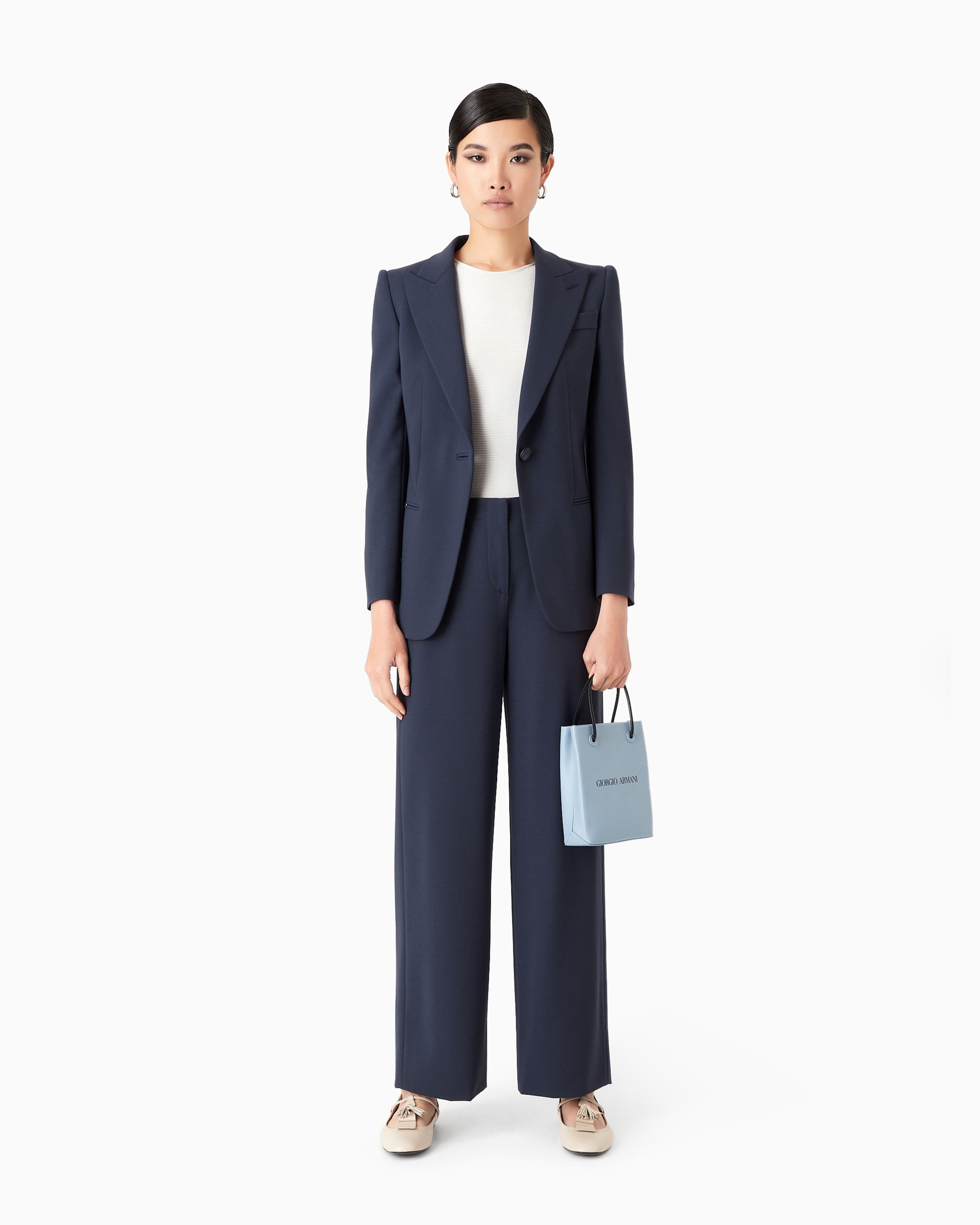 Giorgio Armani Links-stitch Viscose Long-sleeved Jumper In Beige