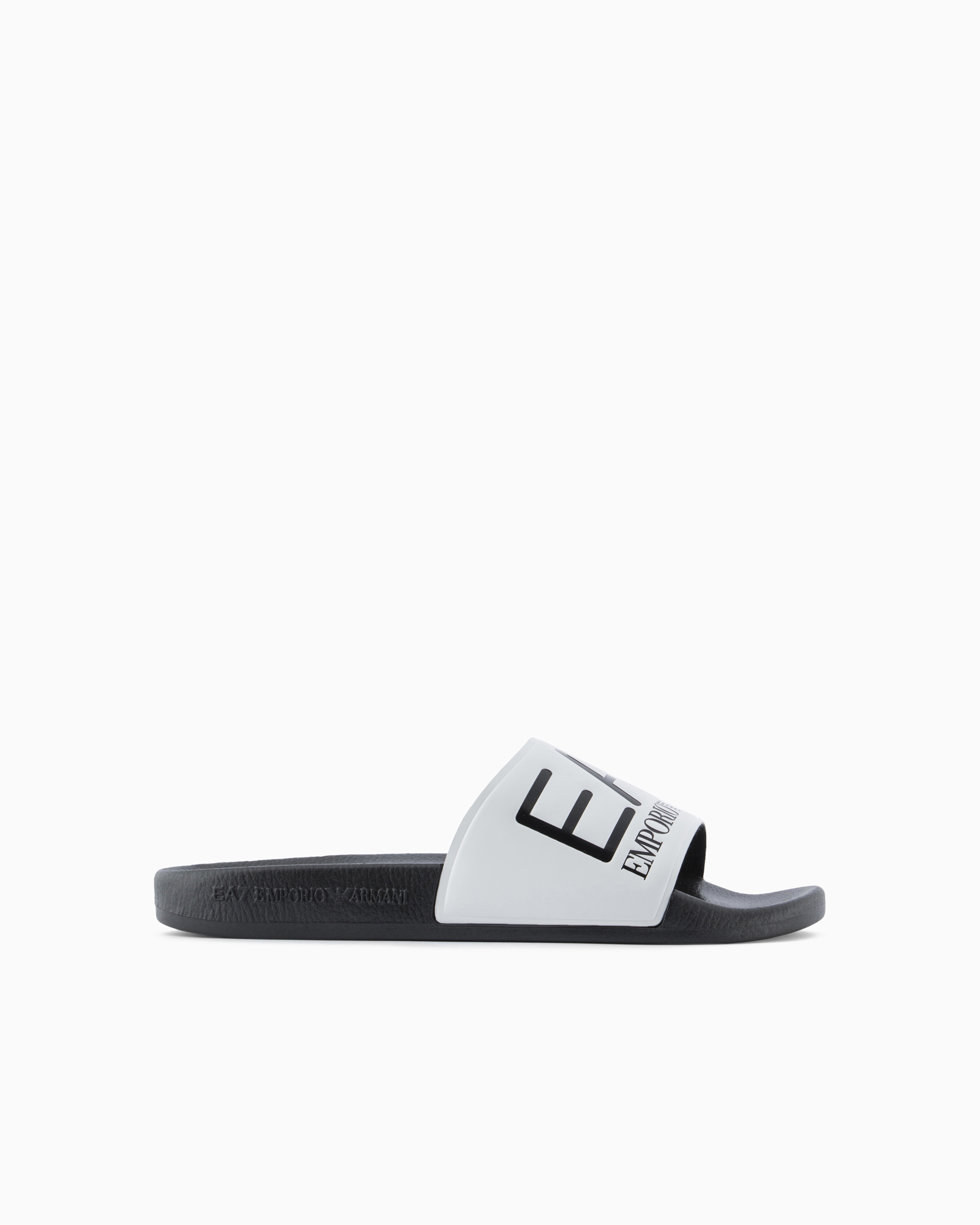 Emporio Armani Sea World Slides With Logo In White 1