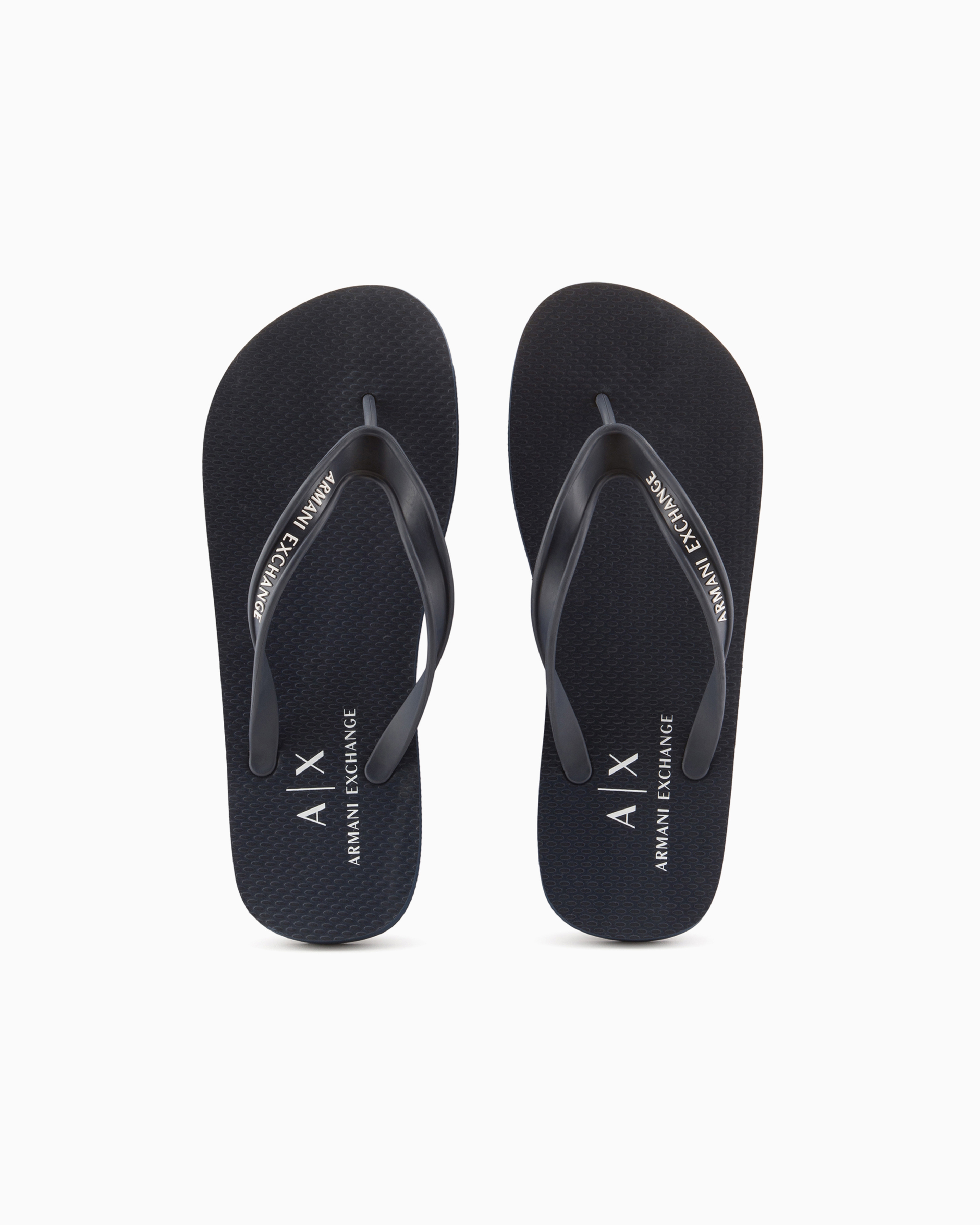 Armani Exchange Flip-flops In Blu Navy