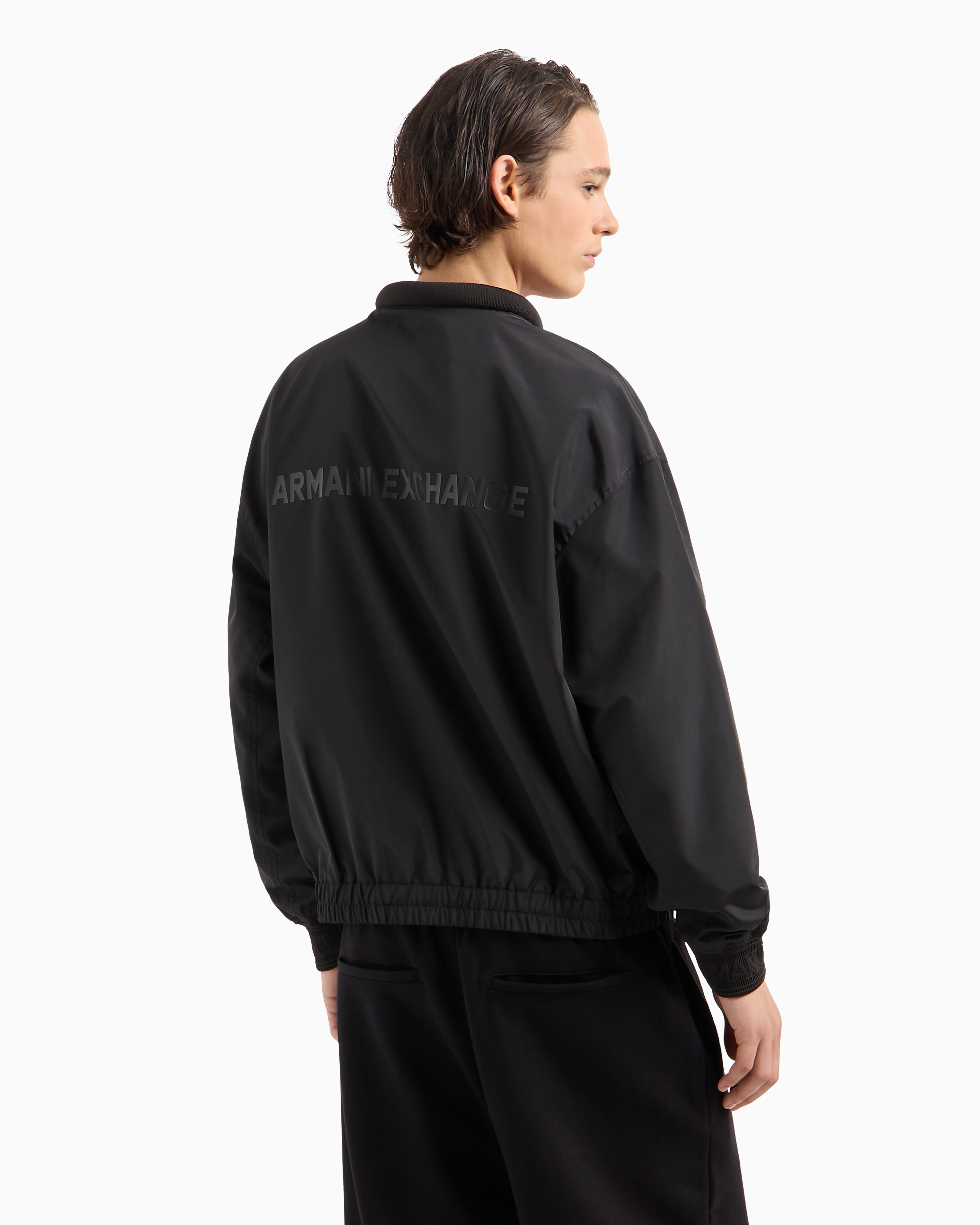 Giorgio Armani ブラックメッシュジャケット M ARMANI EXCHANGE A/X アルマーニ エクスチェンジ ダウン