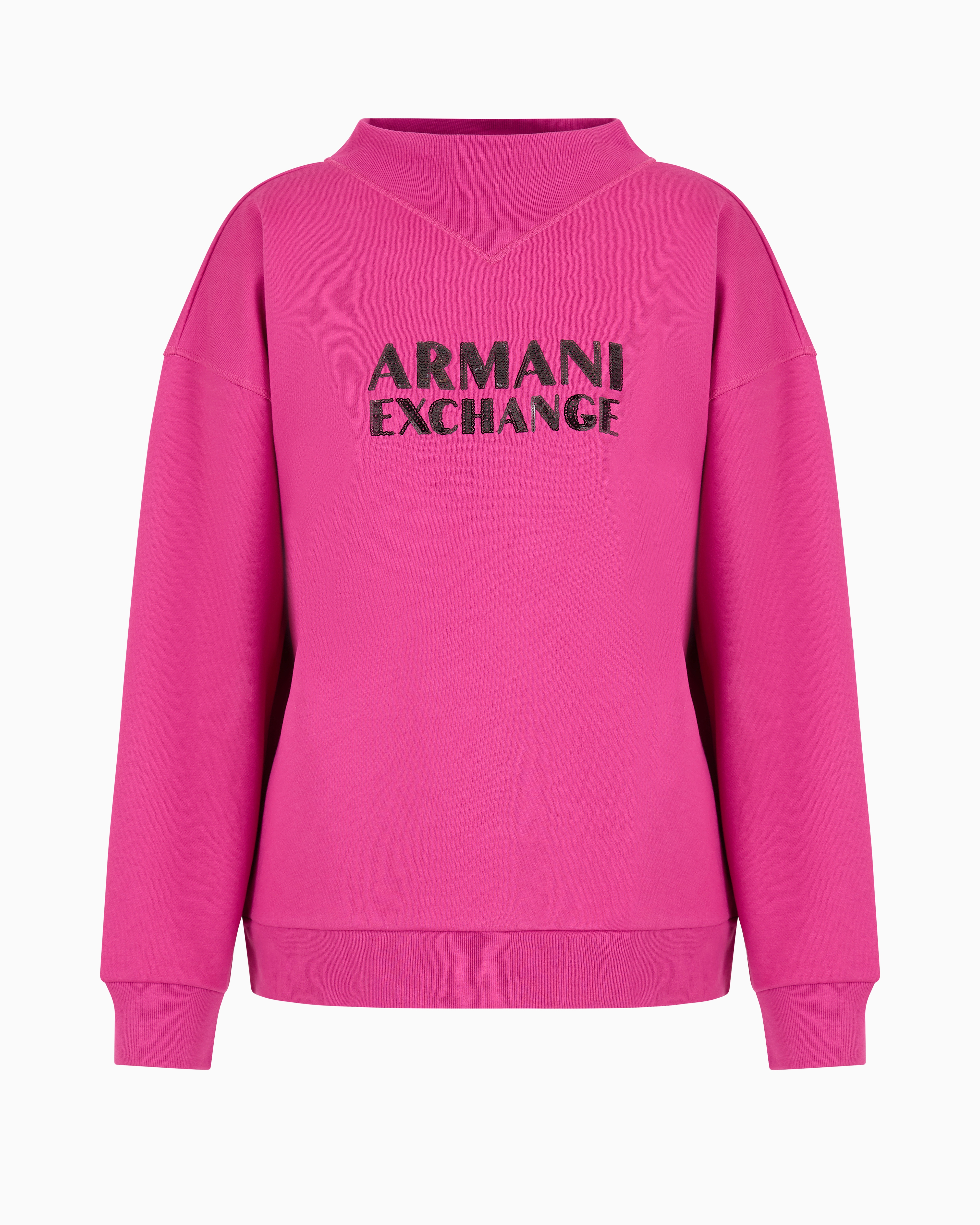 Armani Exchange Official Store Sweatshirts Without Hood In Fuchsia