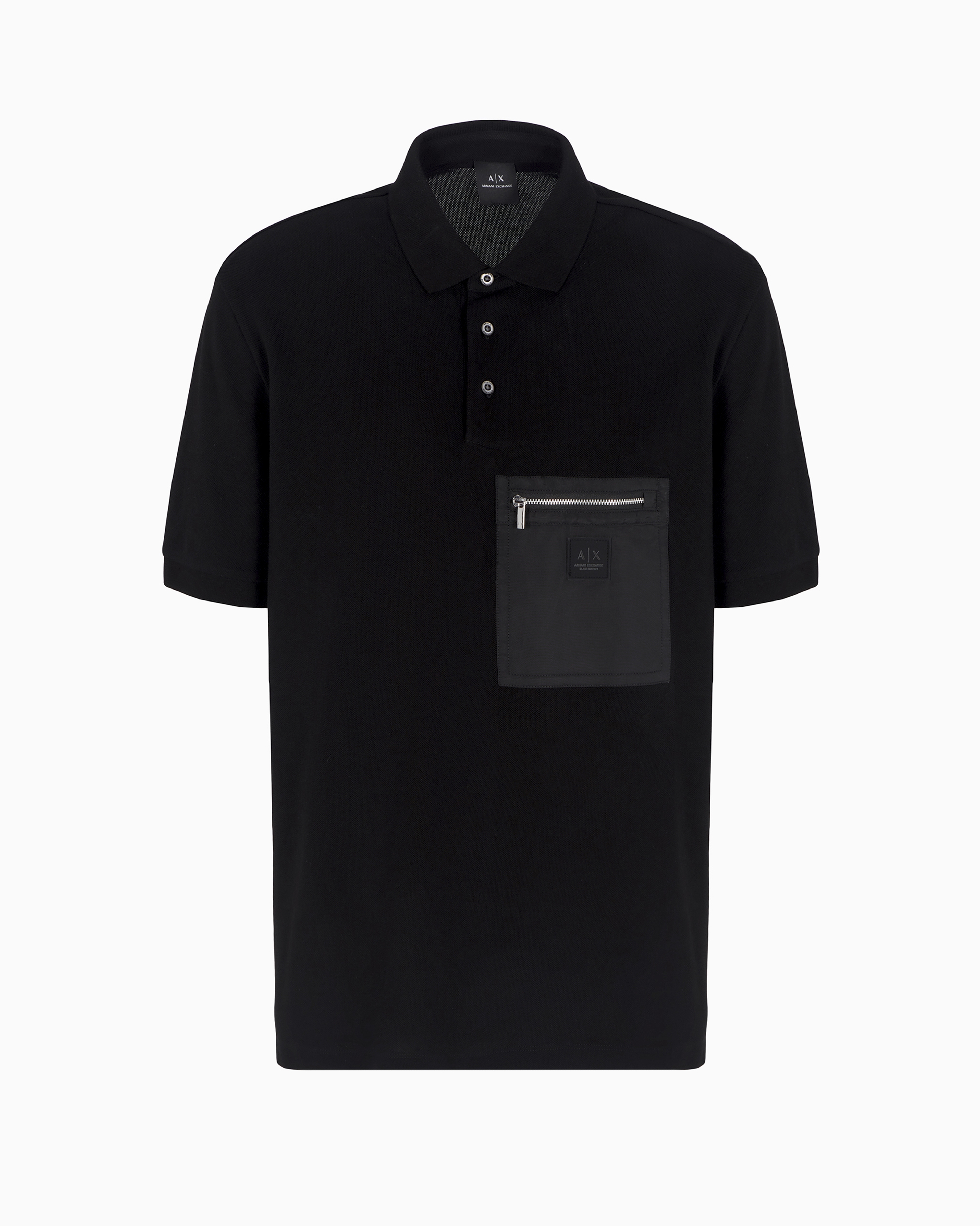 Armani Exchange Official Store Polo Shirts In Black