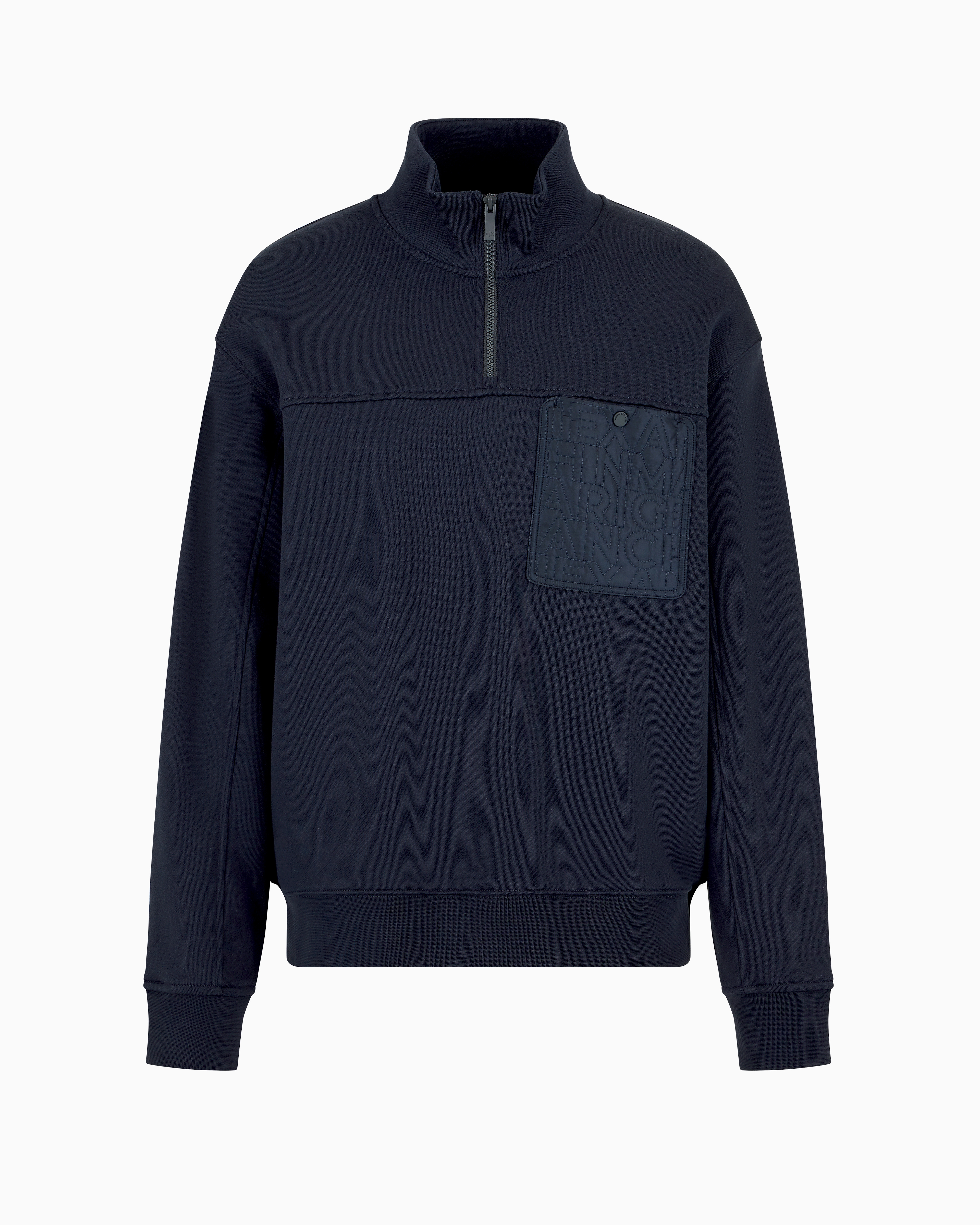 Armani Exchange Official Store Sweatshirts Without Hood In Navy Blue