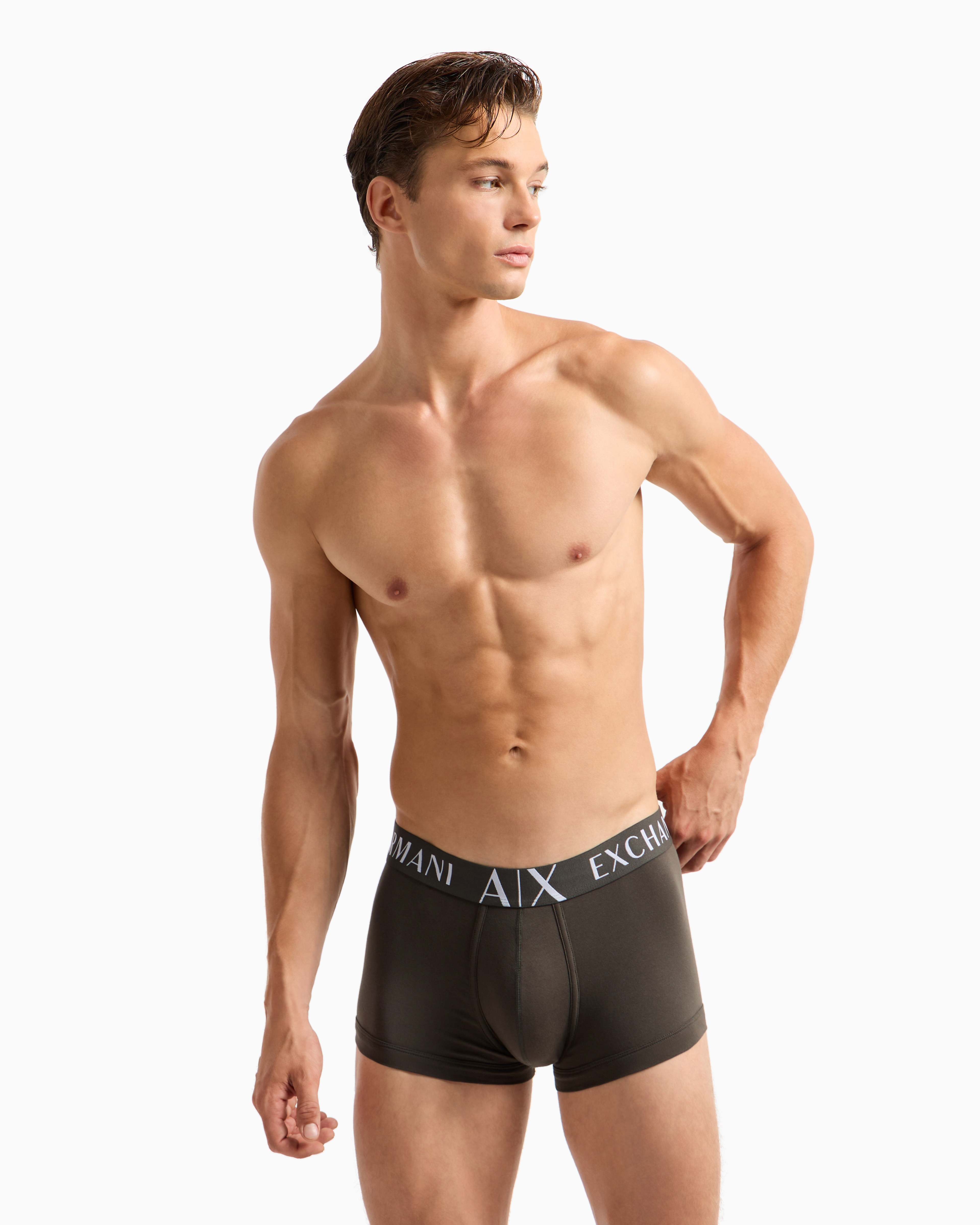 Stretch fabric boxer shorts | Armani Exchange
