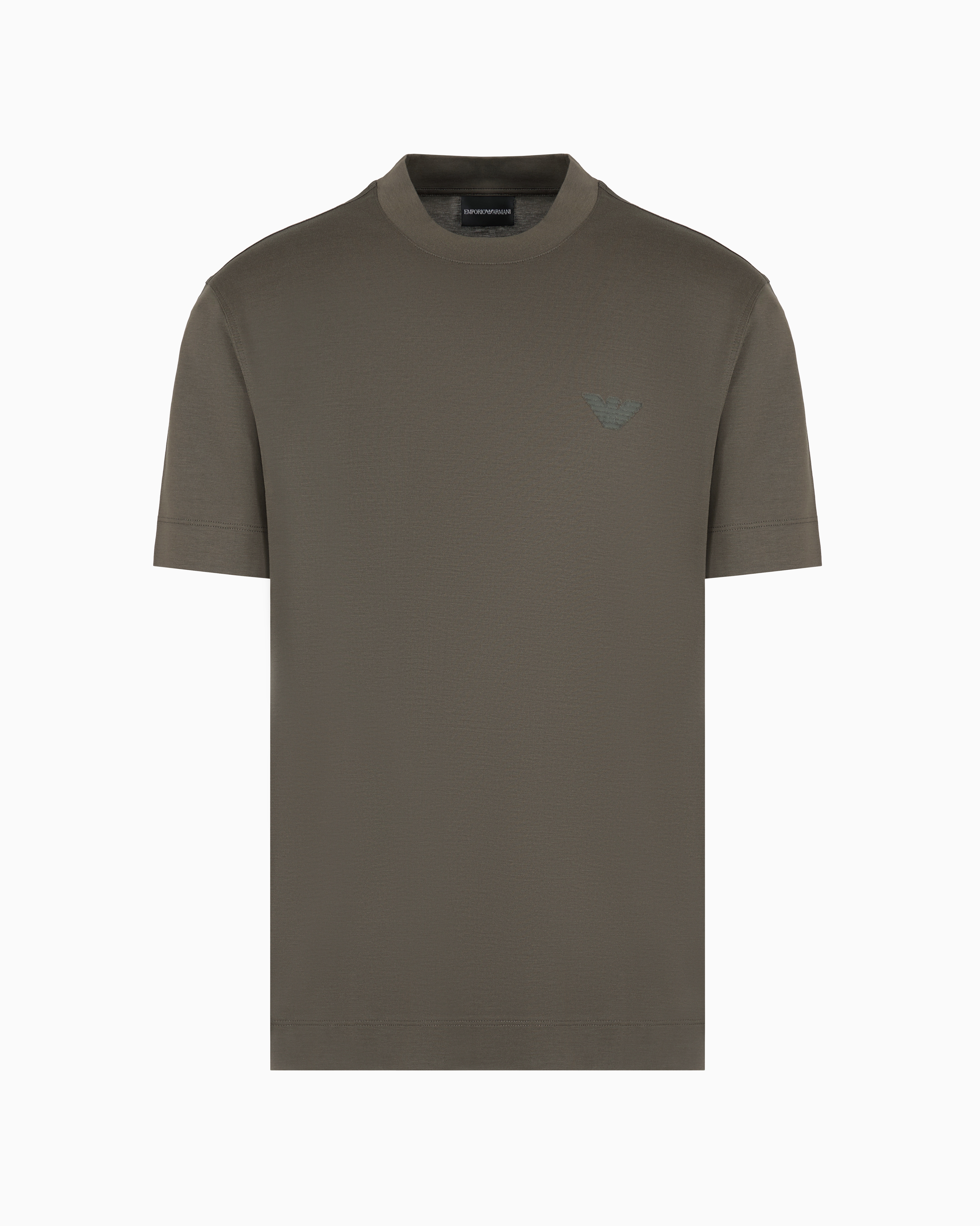 Emporio Armani Official Store Regular Fit T-shirts In Navy Blue